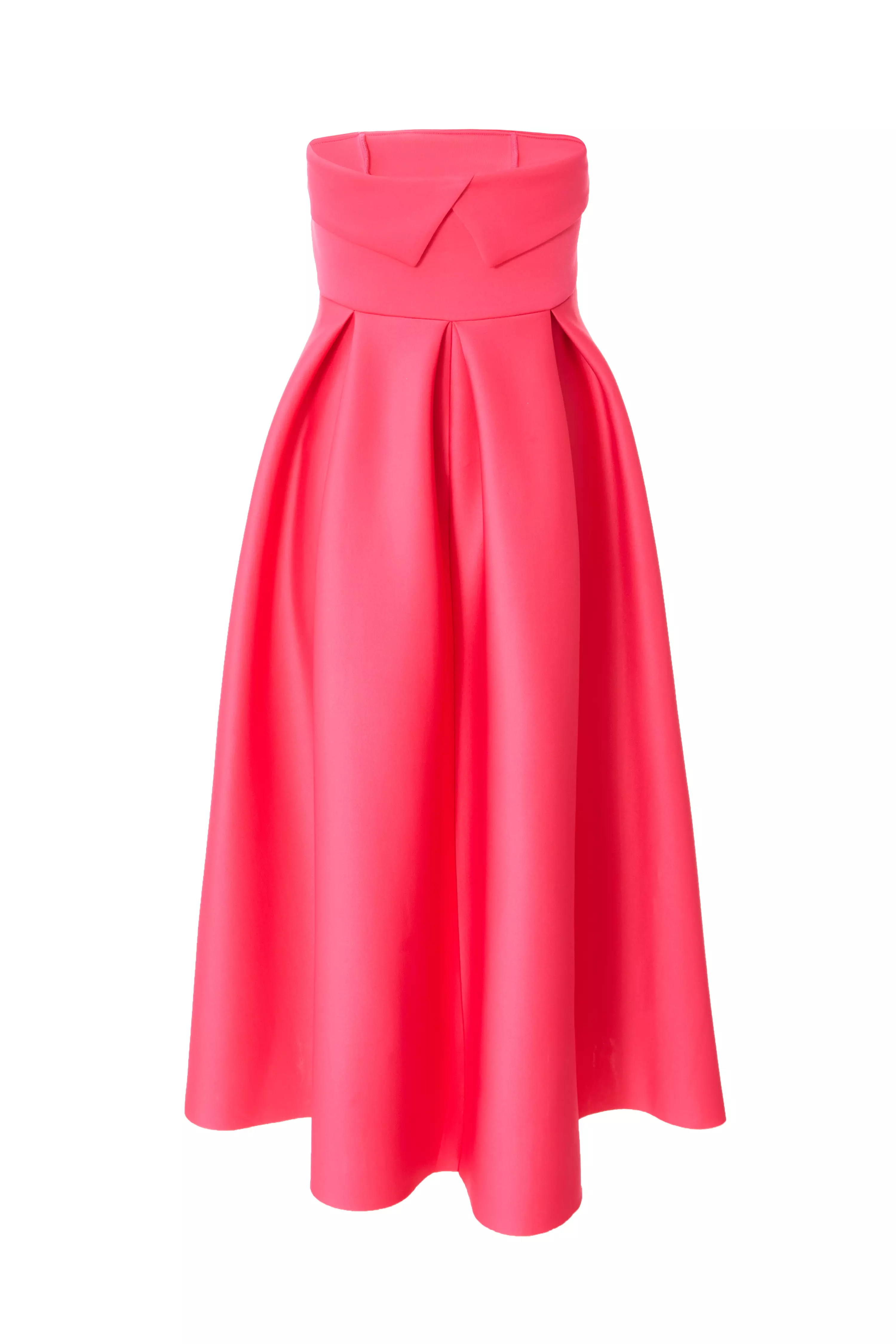 Pink Bandeau Skater Dress