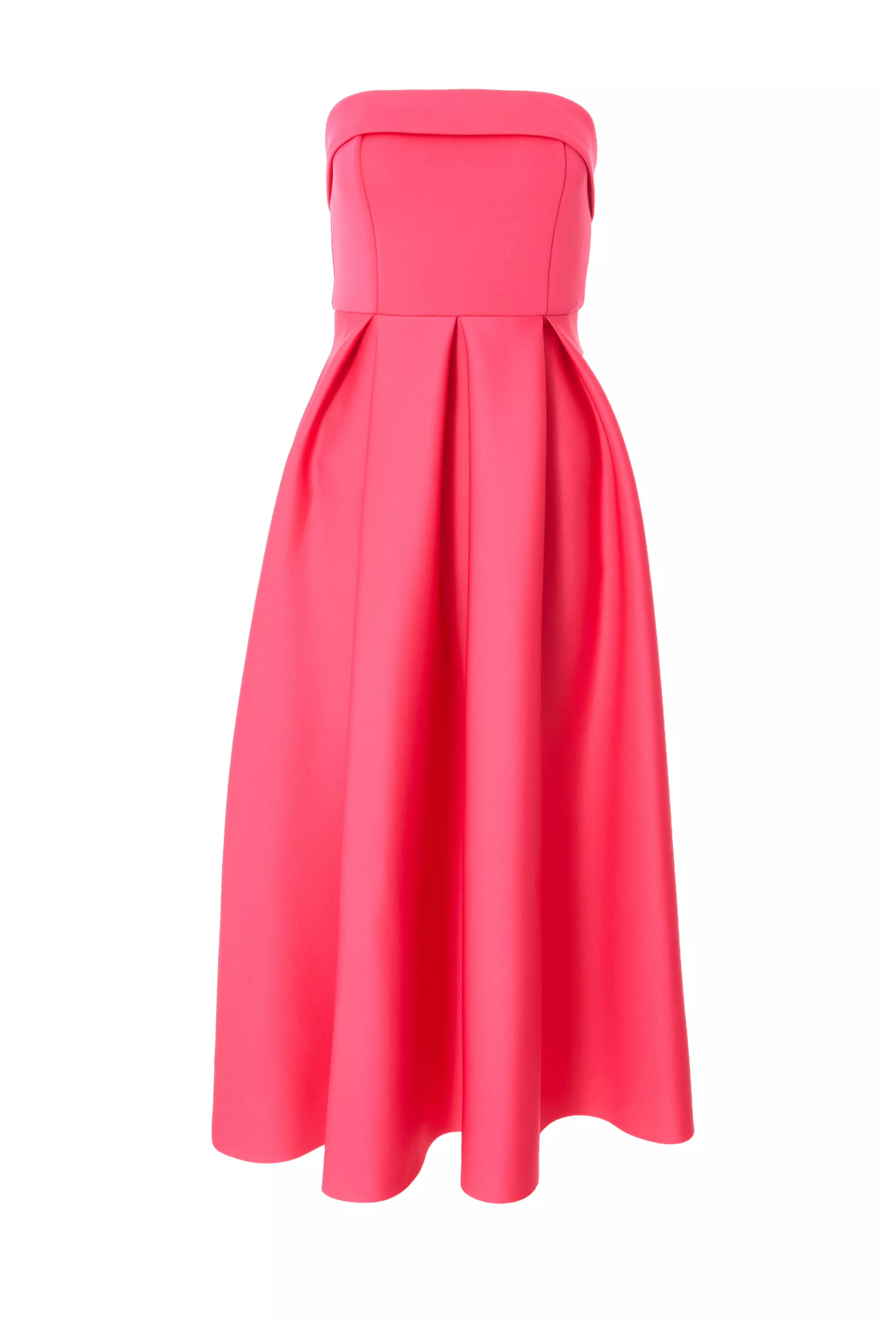 Pink Bandeau Skater Dress