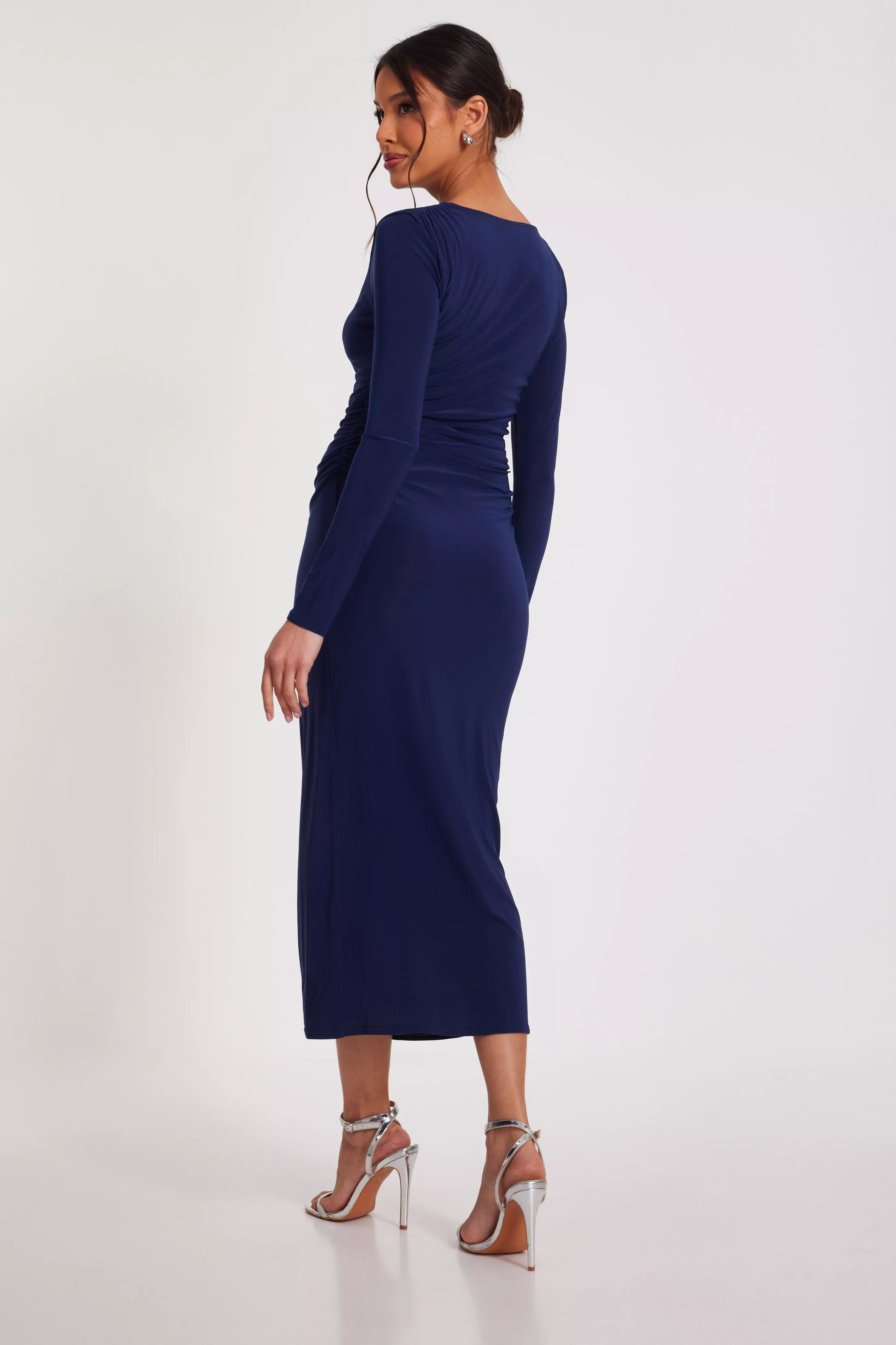 Indigo Ruched Midaxi Dress