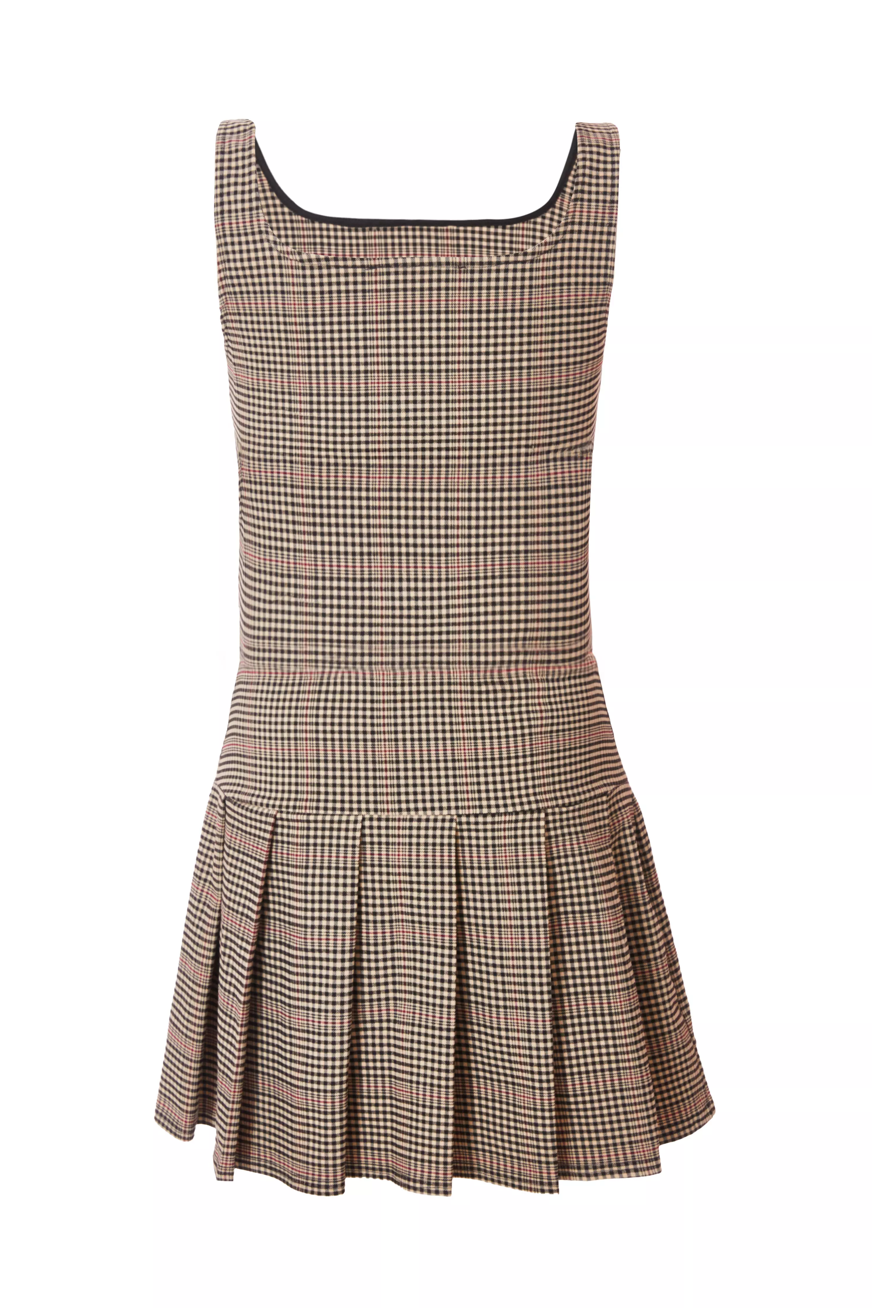 Stone Checked Mini Dress