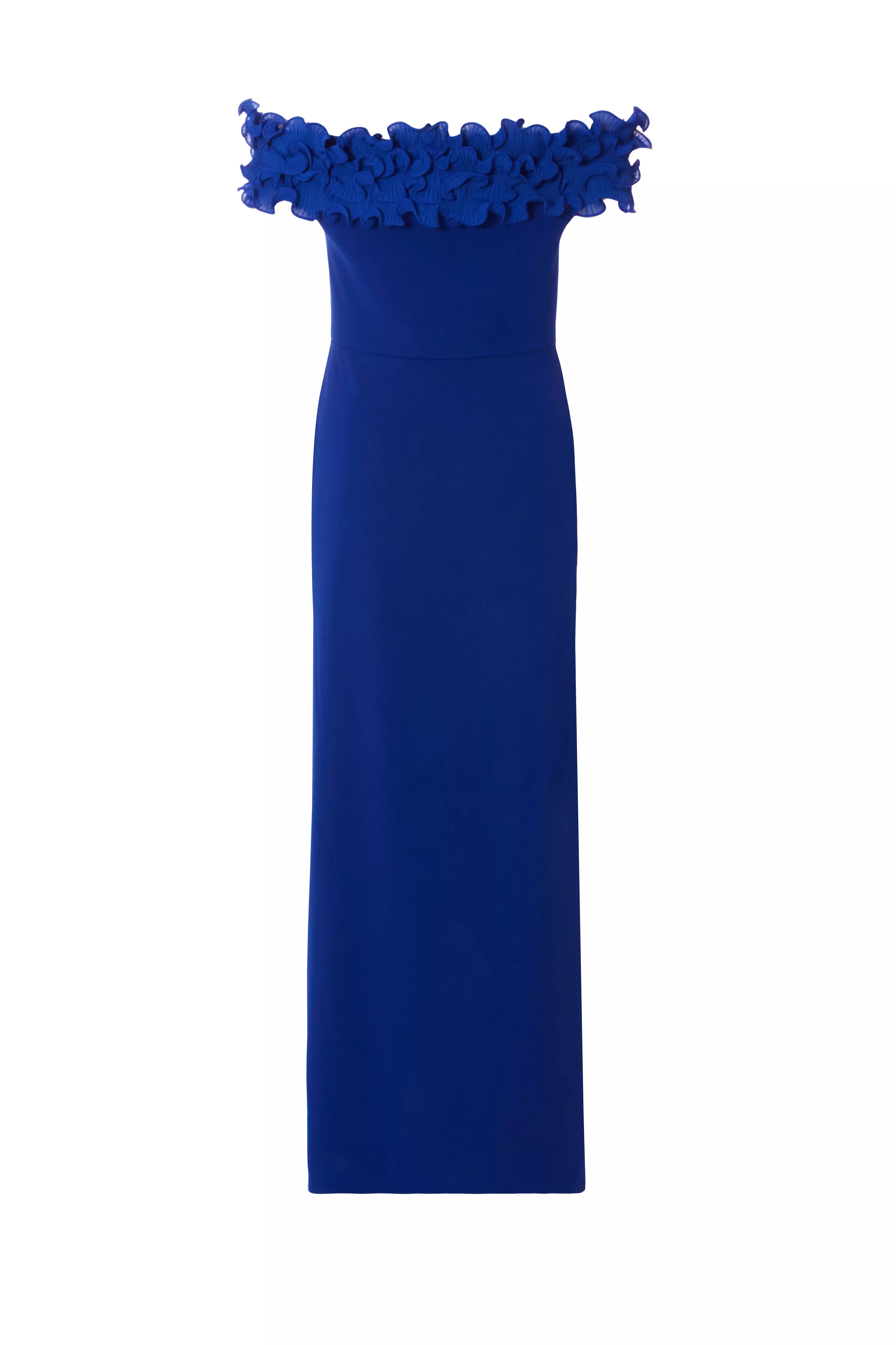 Royal Blue Ruffle Maxi Dress