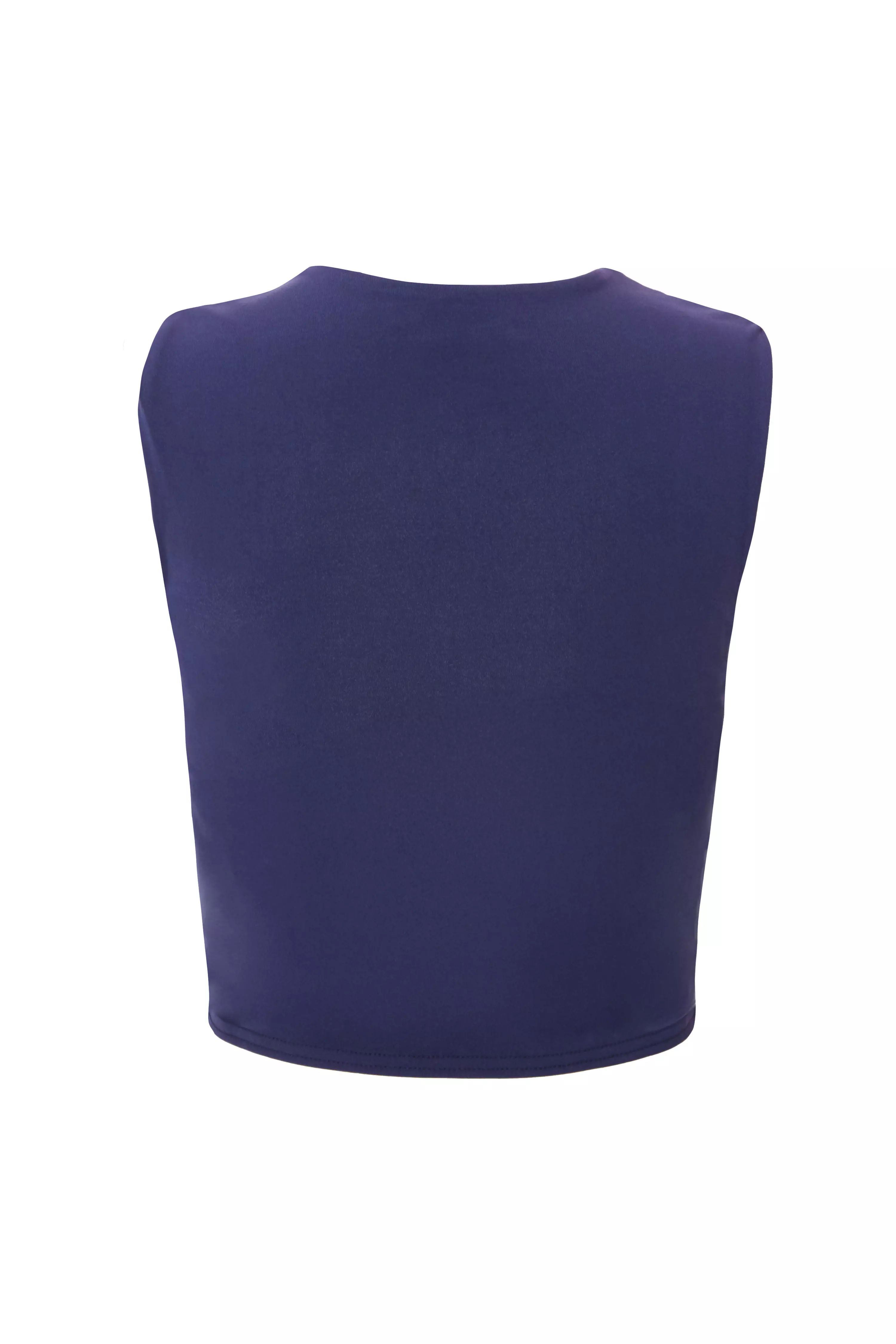 Indigo Buckle Detail Cropped Top