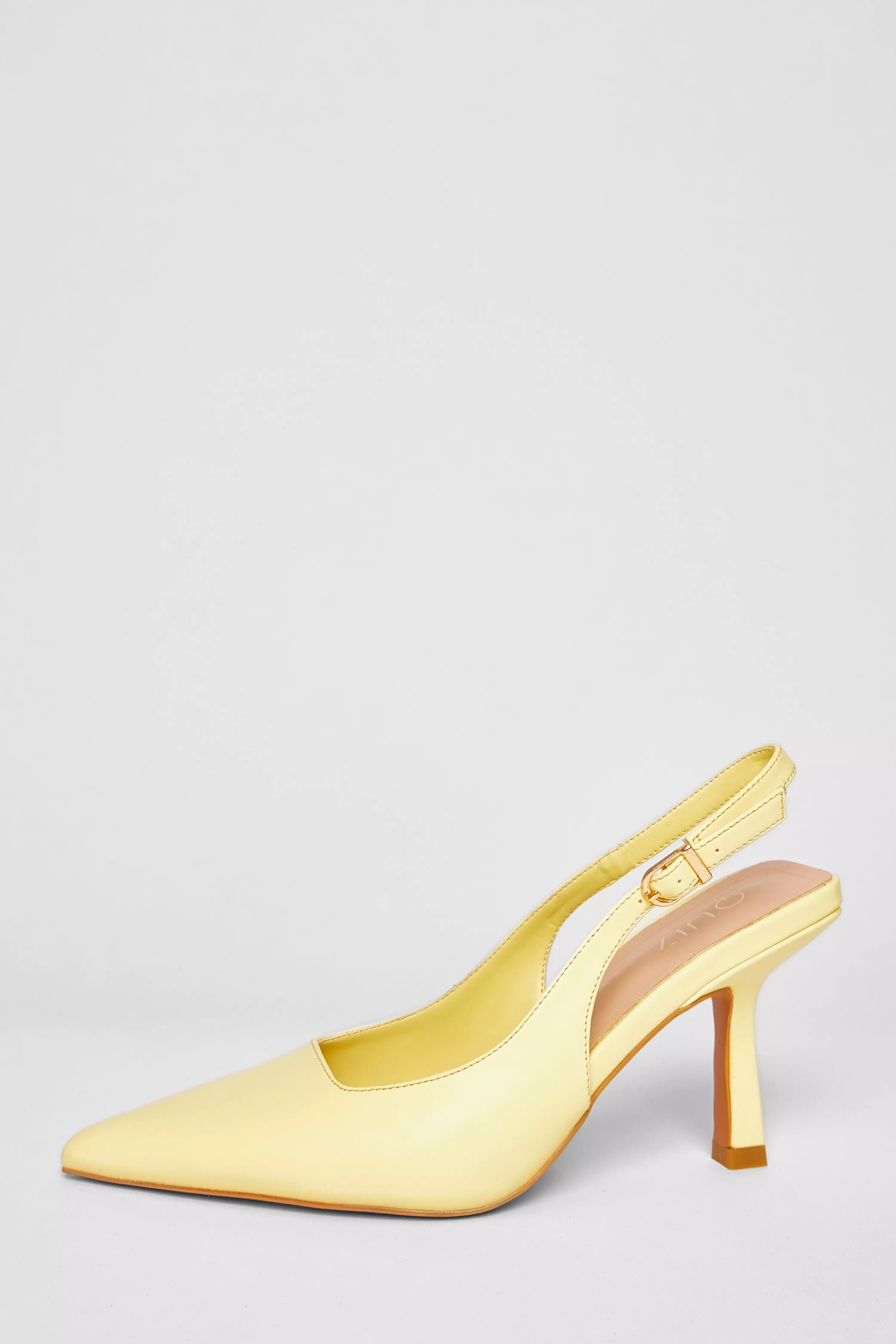 Lemon Sling Back Court Heels