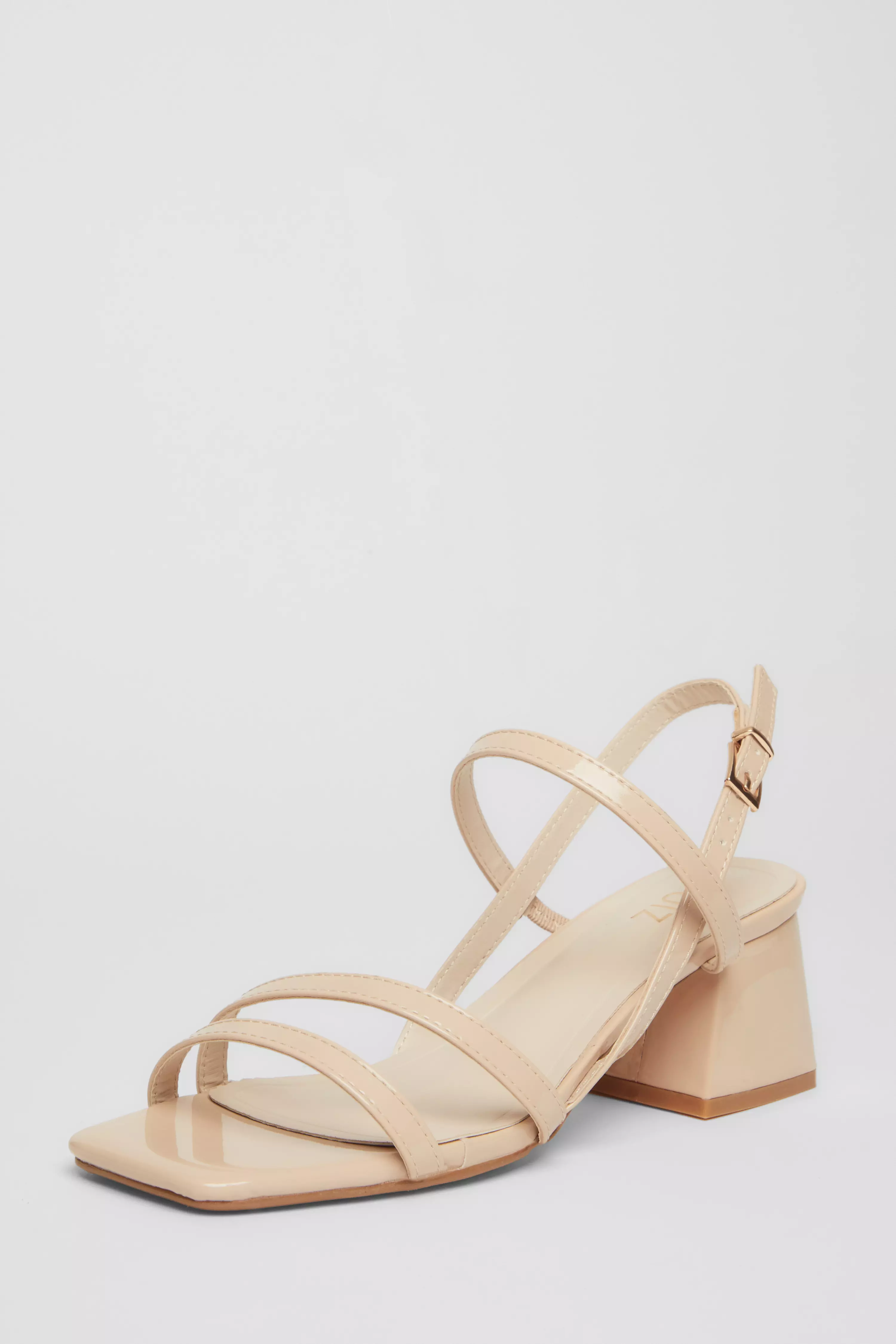 Nude Sling Back Heeled Sandal