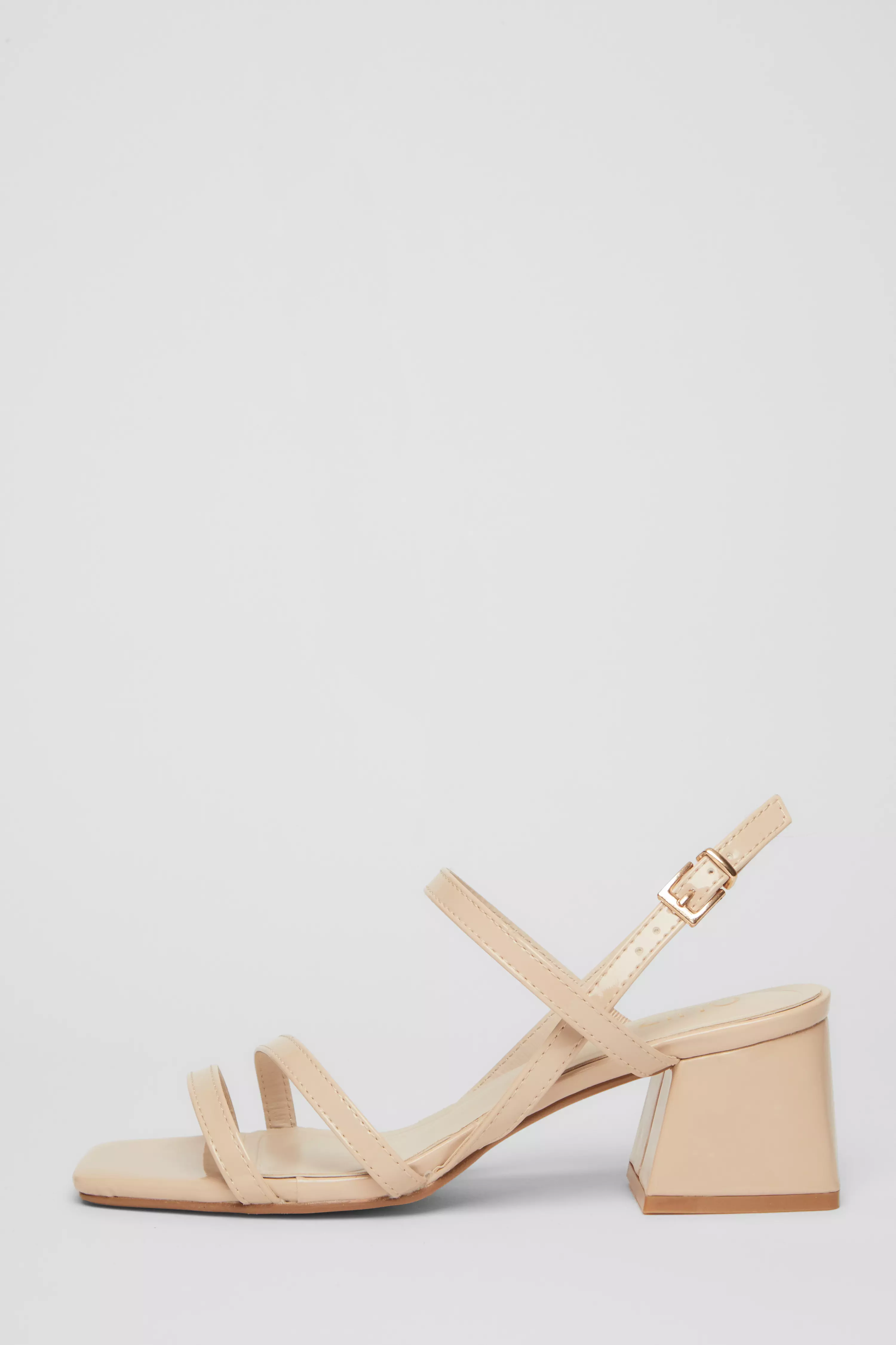 Nude Sling Back Heeled Sandal