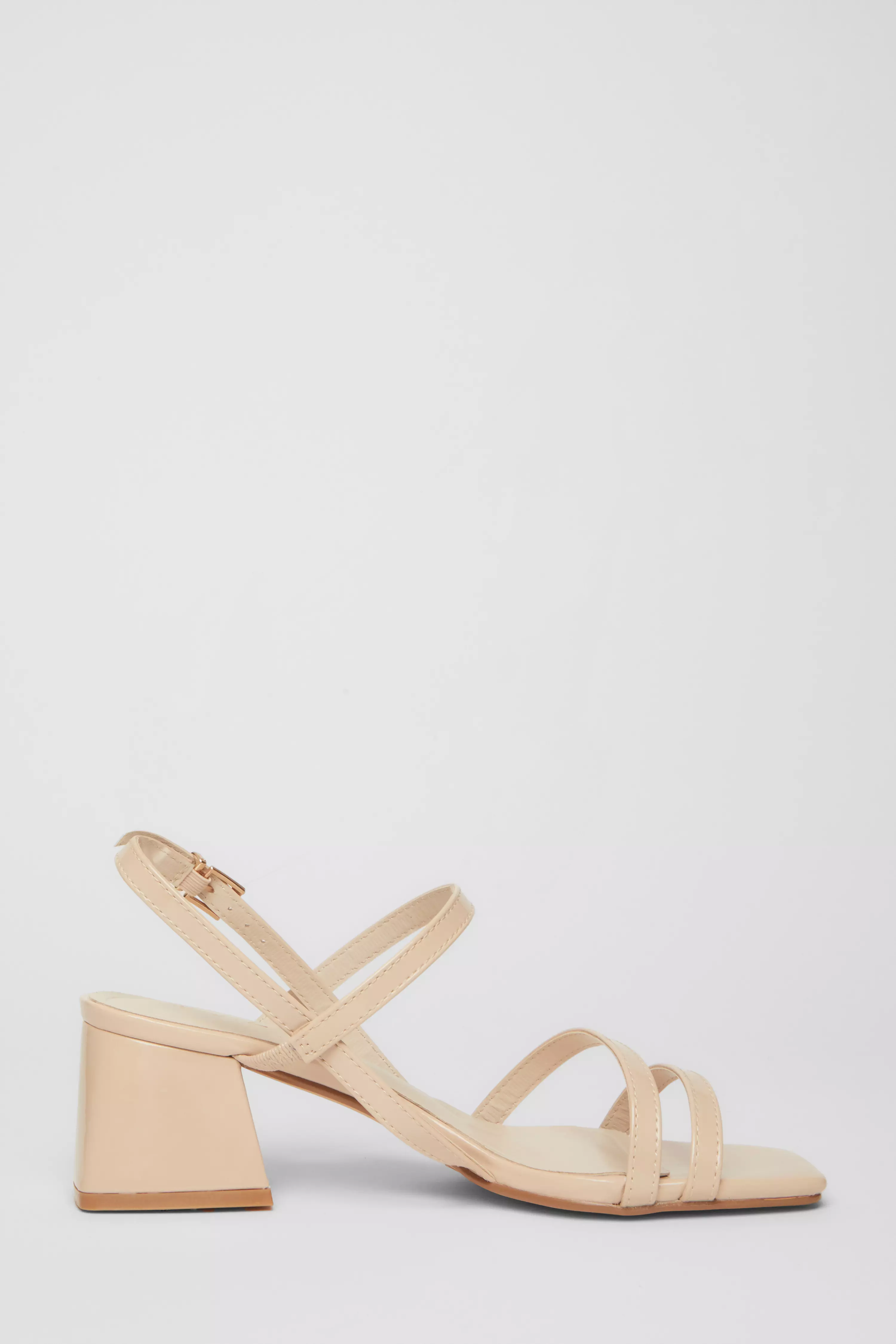 Nude Sling Back Heeled Sandal