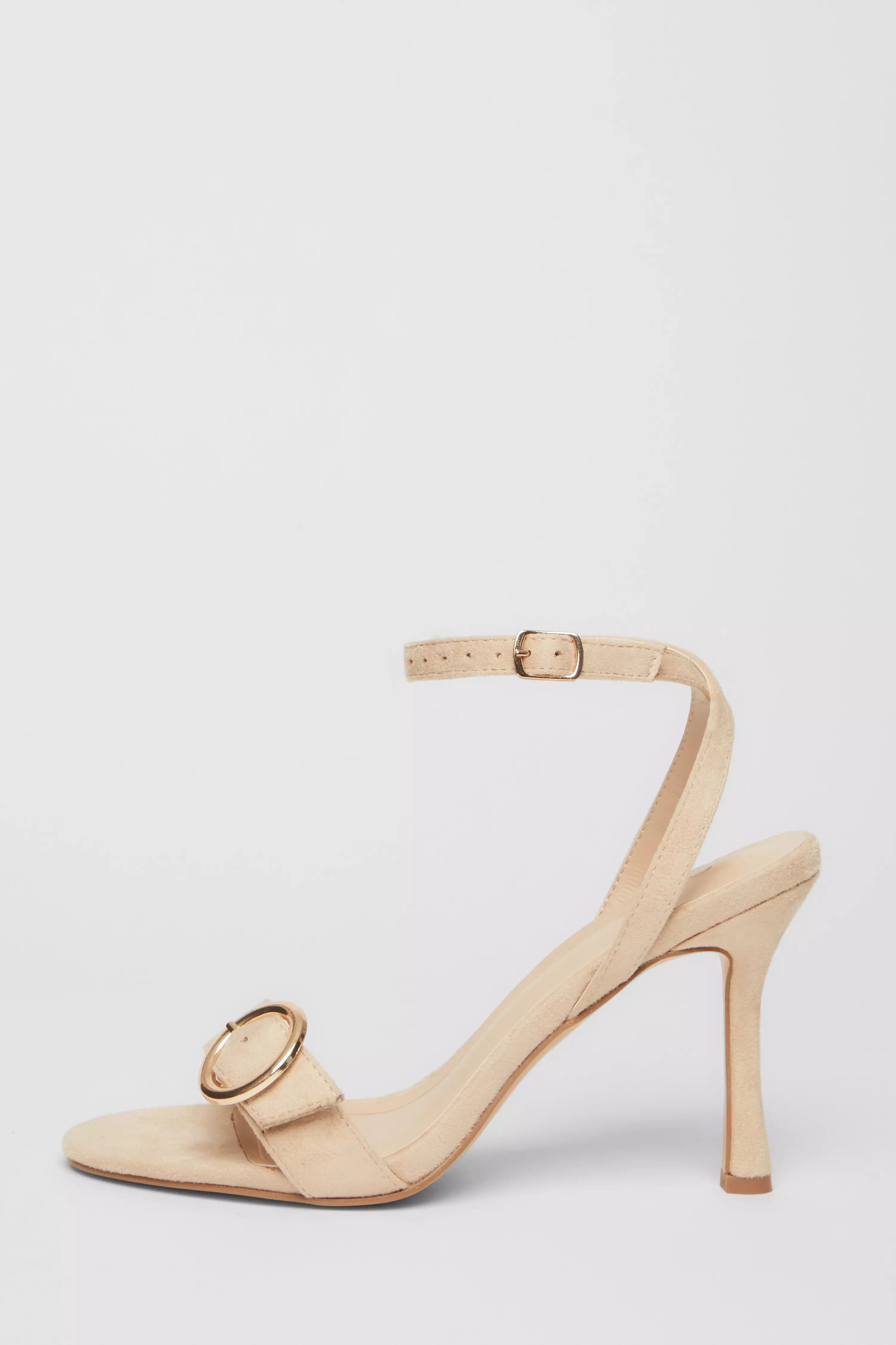 Nude Buckle Front Heels