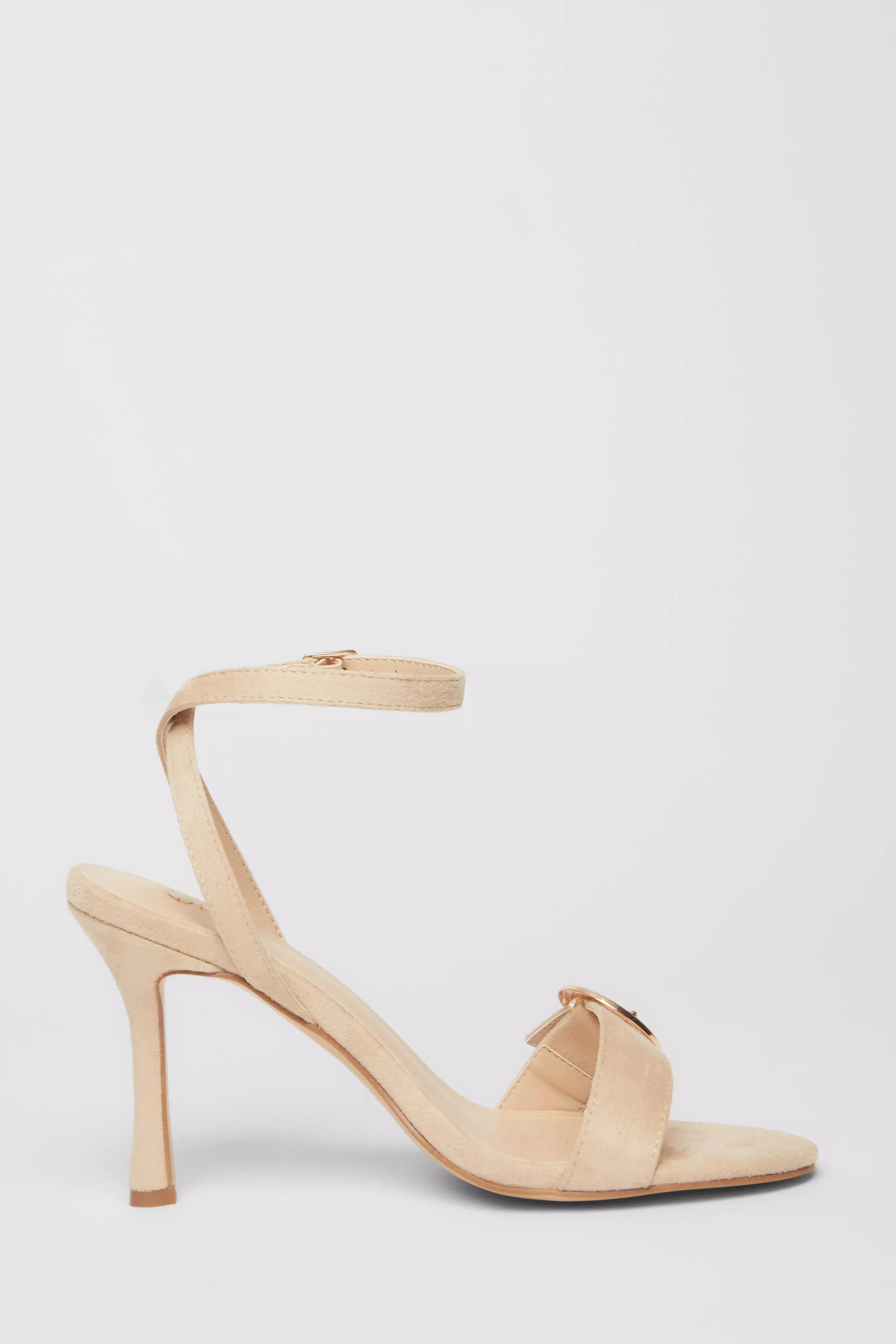 Nude Buckle Front Heels