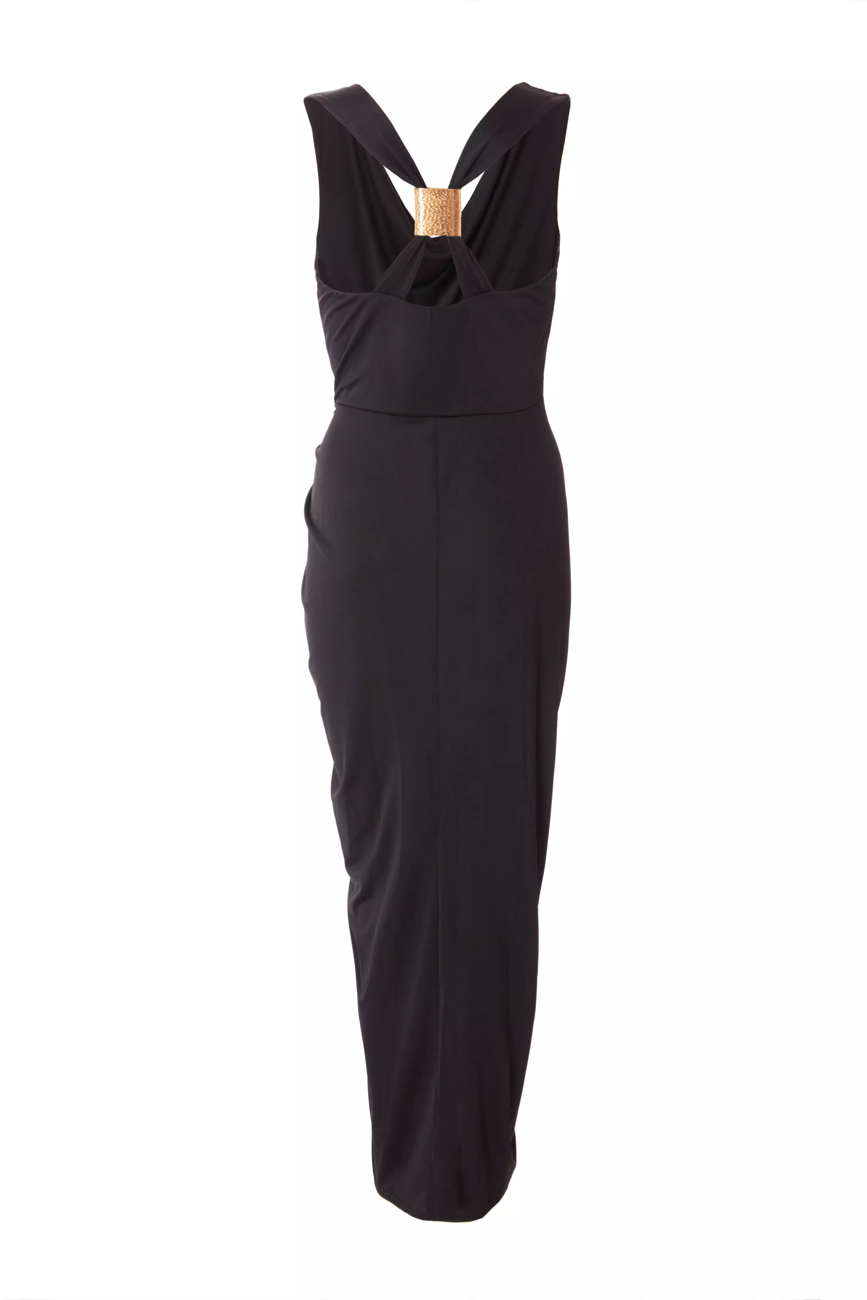 Petite Black Cowl Neck Midaxi Dress