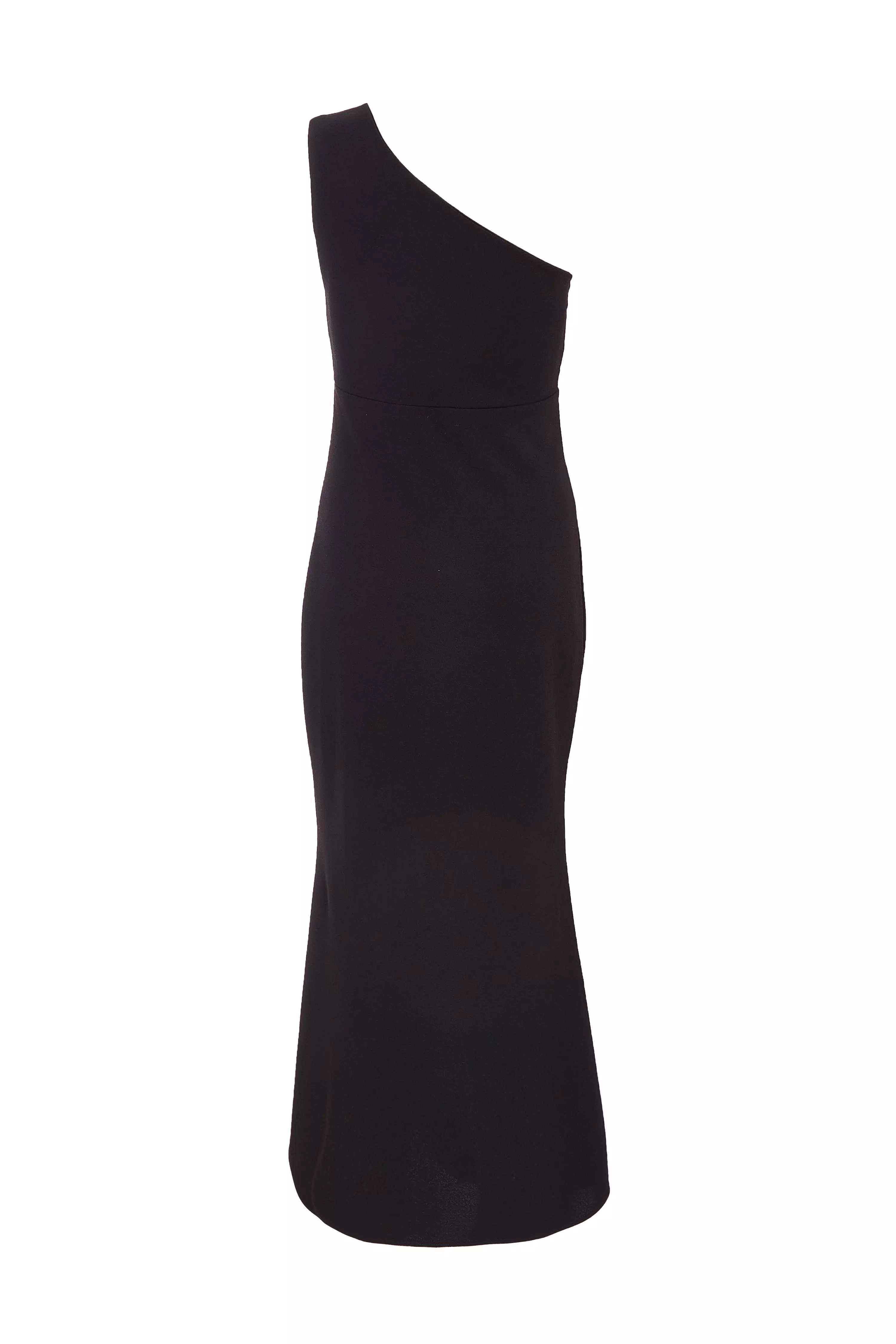 Petite Black Fishtail Midaxi Dress