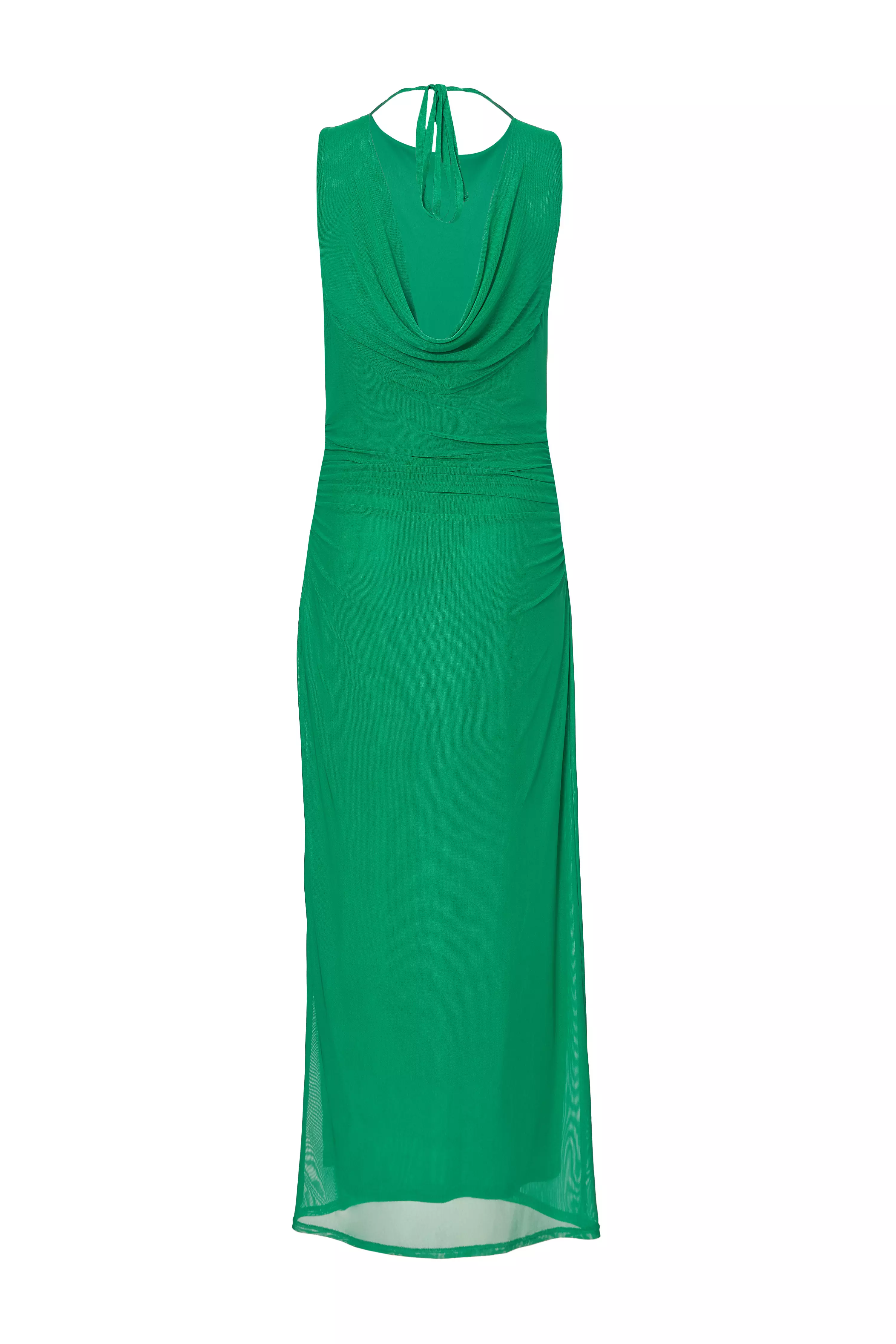 Green Mesh Midaxi Dress