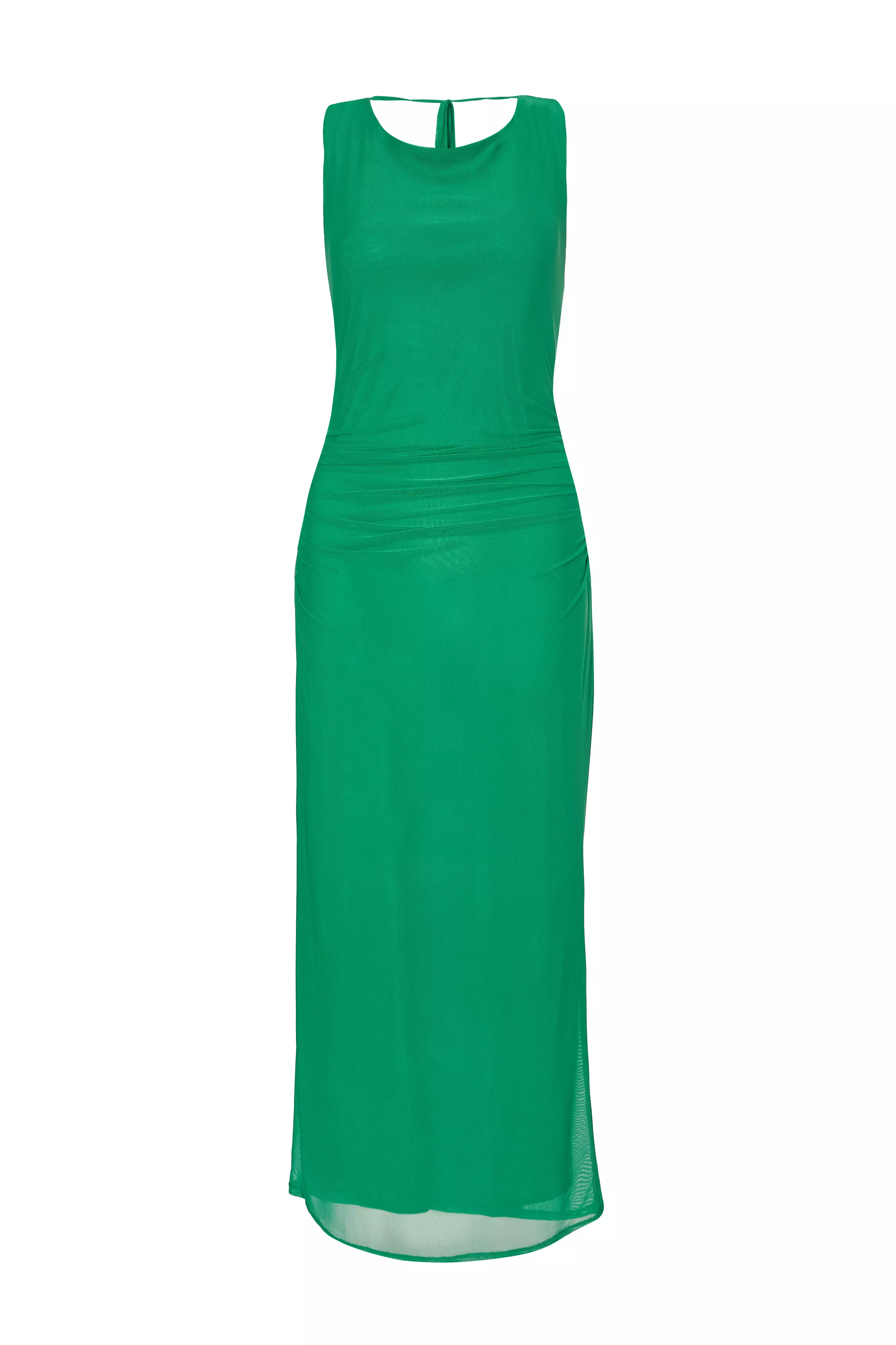 Green Mesh Midaxi Dress