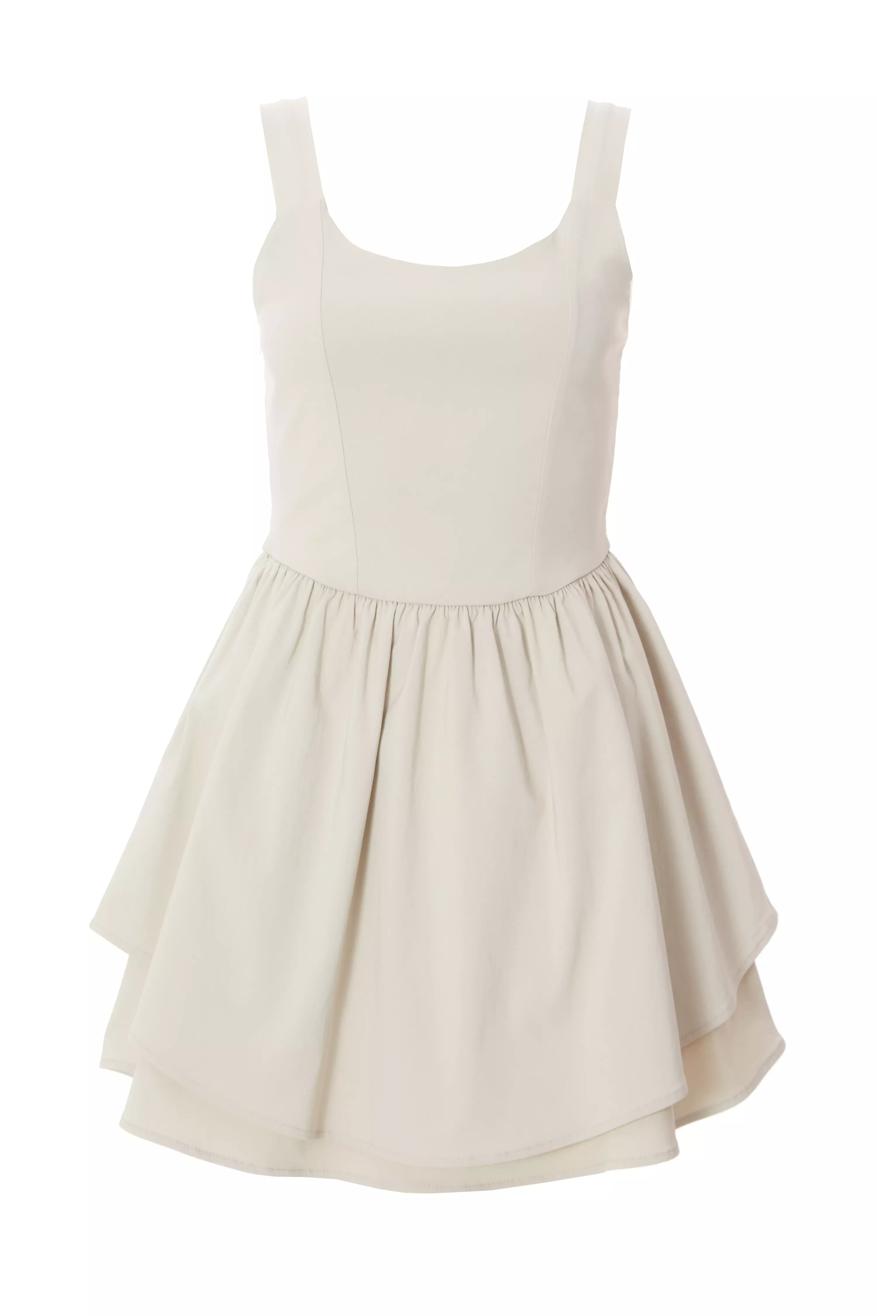 Stone Double Layered Skater Dress