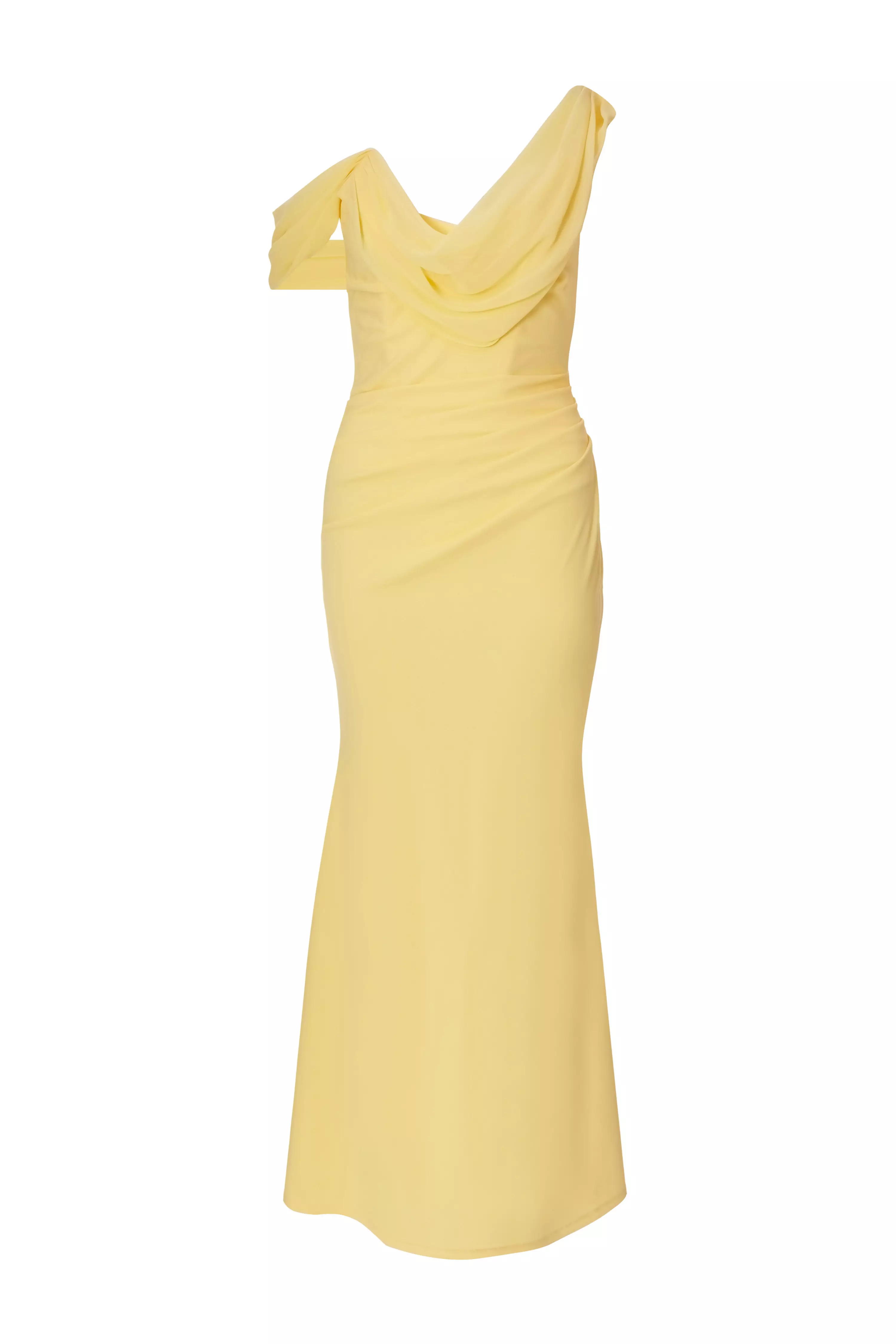 Petite Lemon Drop Sleeve Maxi Dress