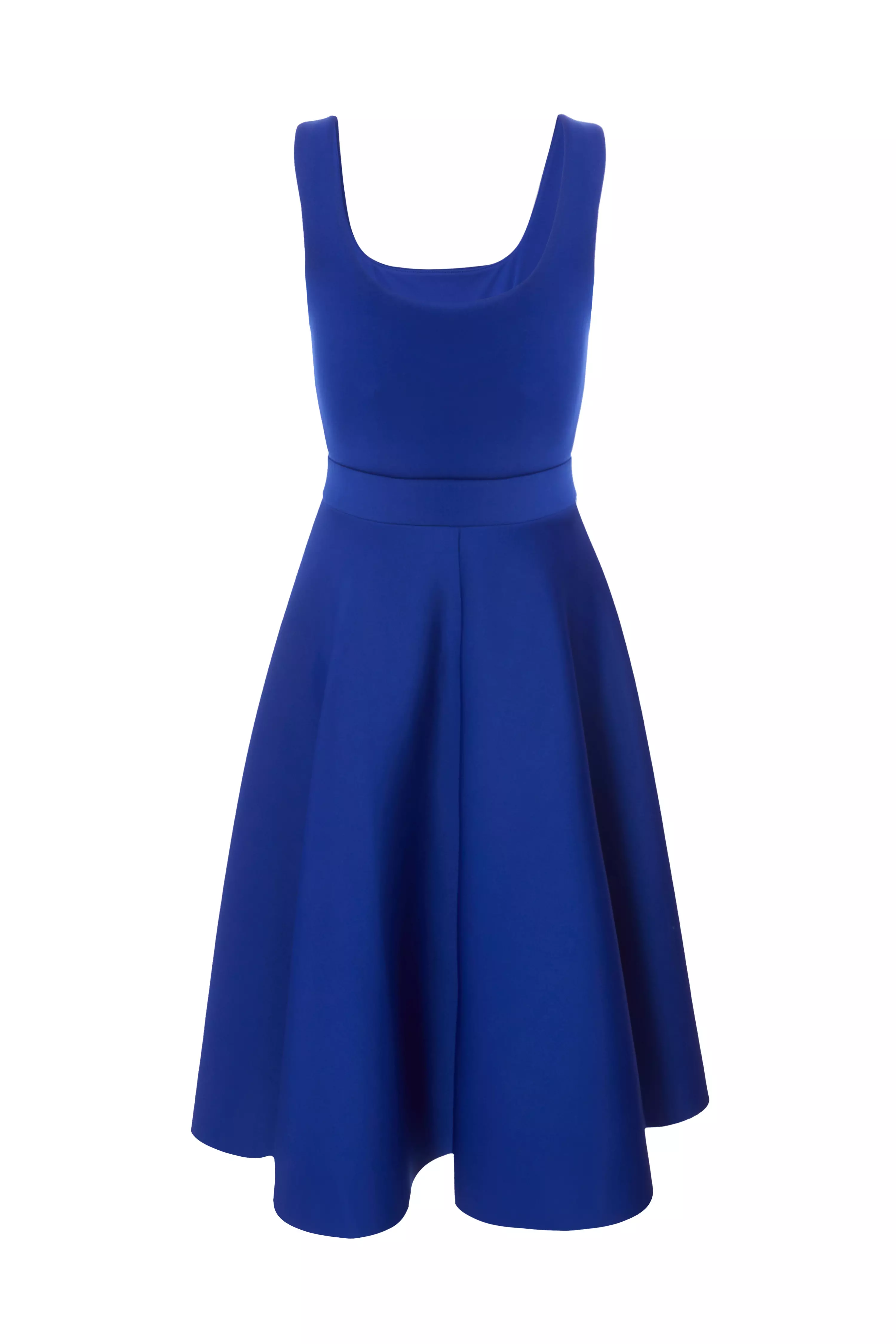 Petite Royal Blue A-Line Midi Dress