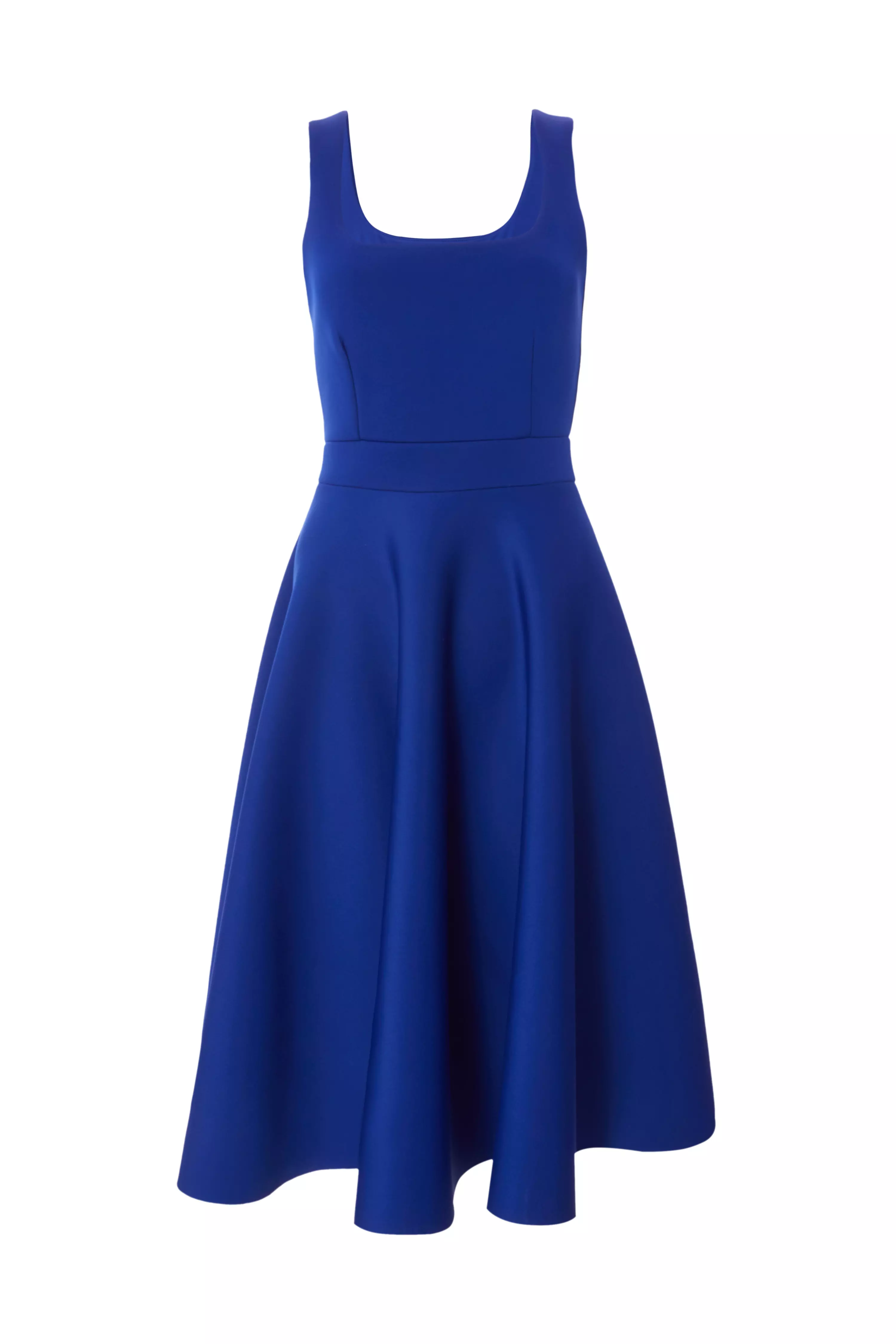 Petite Royal Blue A-Line Midi Dress