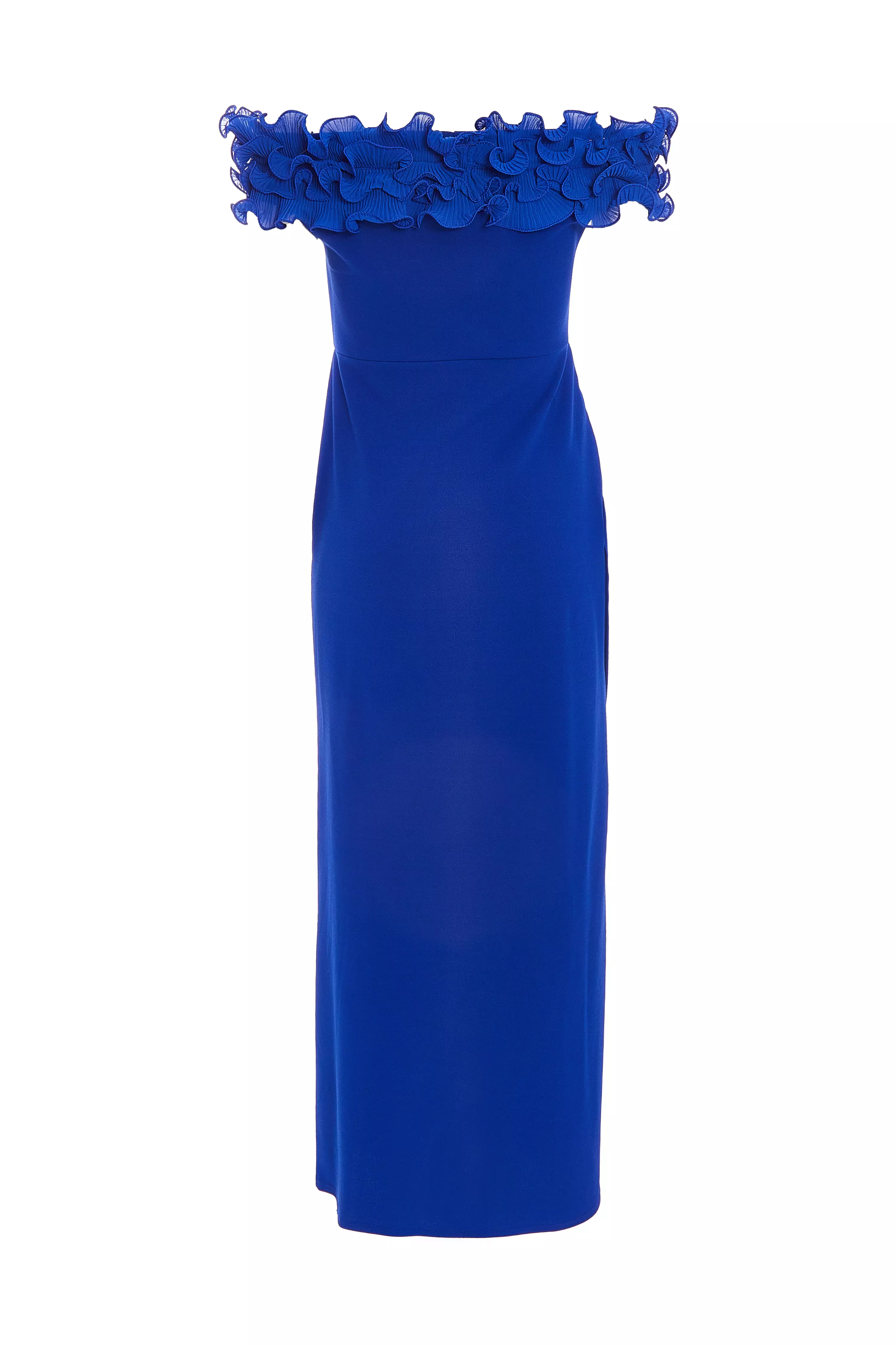 Petite Royal Blue Ruffle Maxi Dress