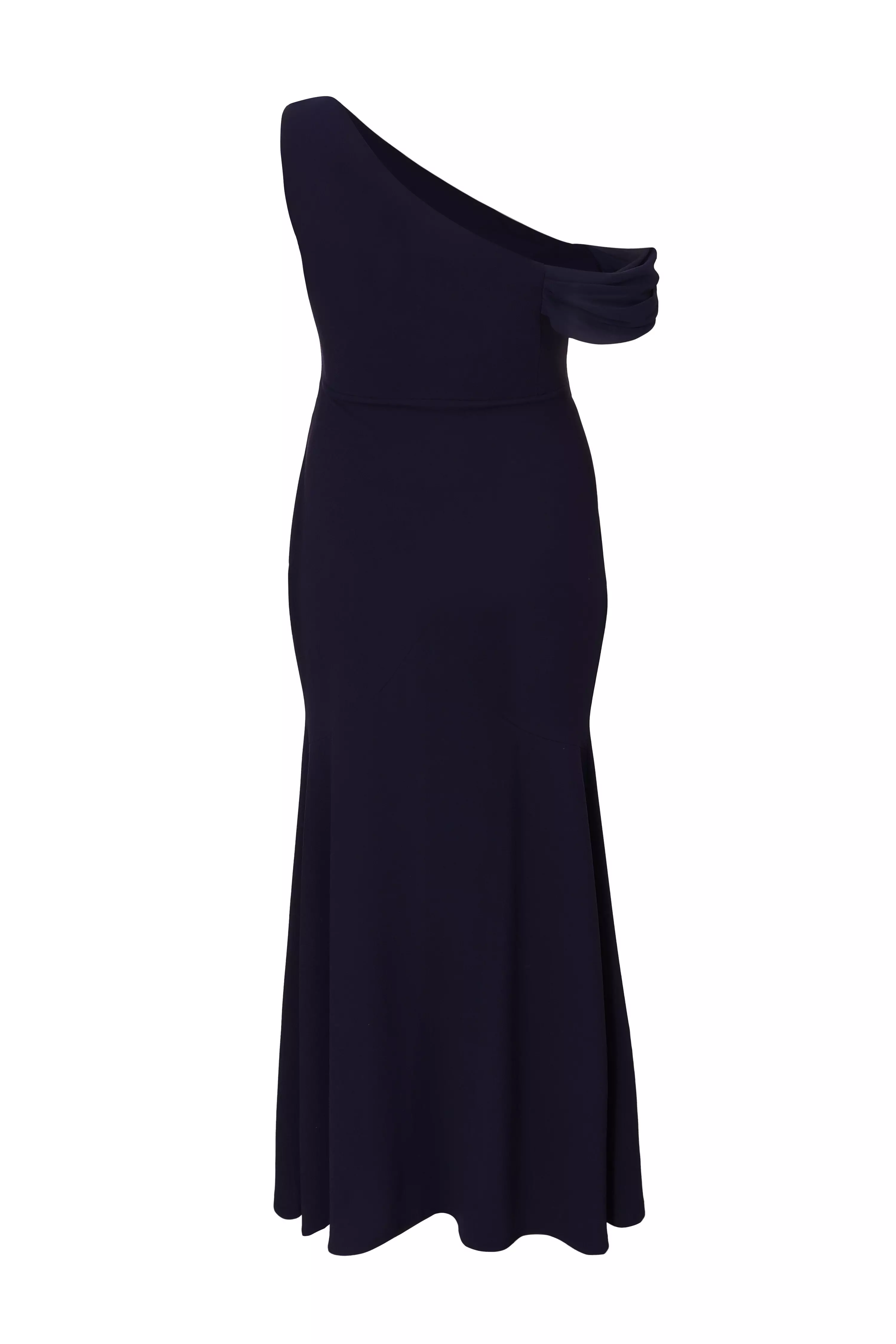 Curve Navy Drop Sleeve Maxi Dress