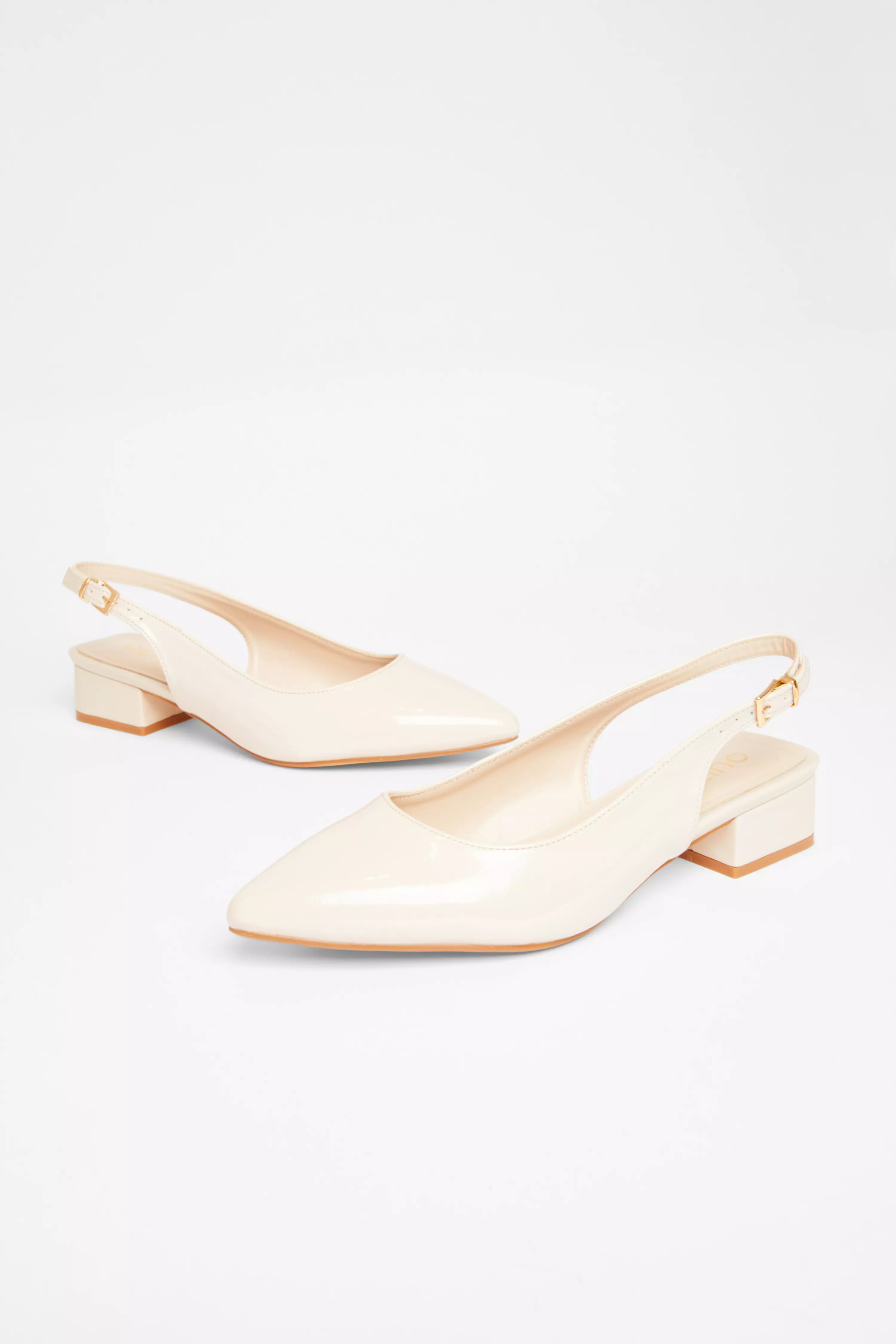 Wide Fit Nude Faux Leather Pumps