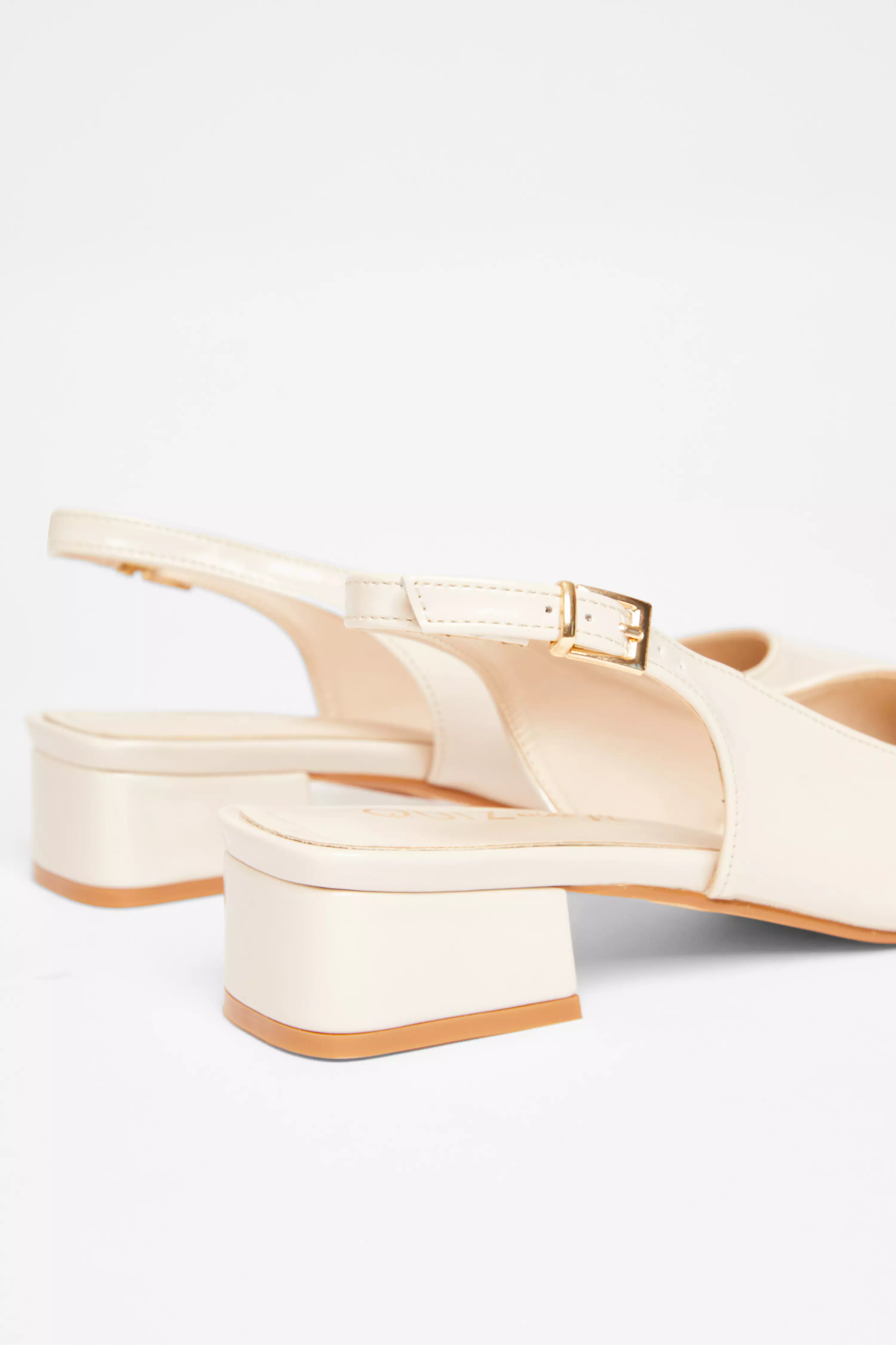 Wide Fit Nude Faux Leather Pumps