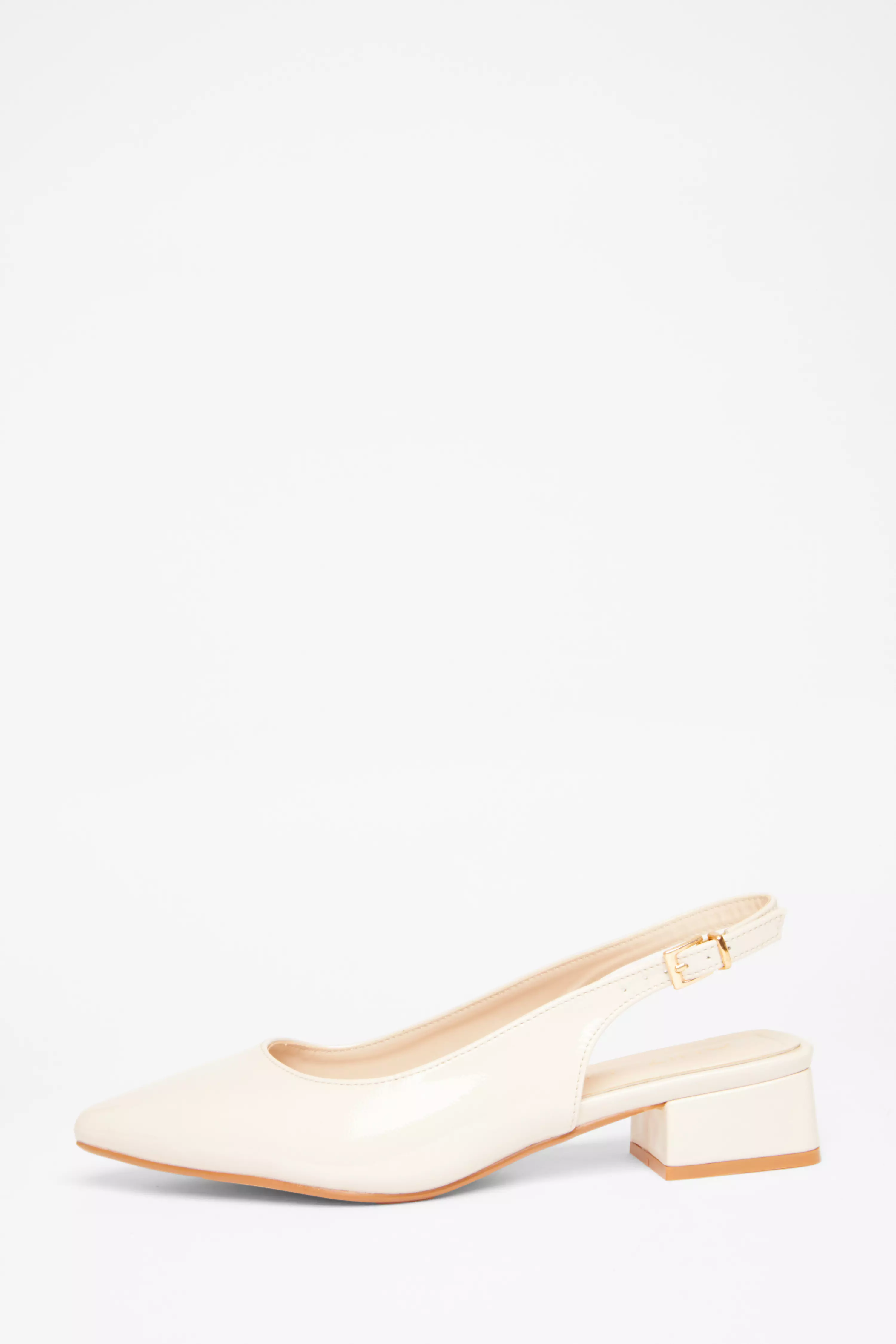 Wide Fit Nude Faux Leather Pumps