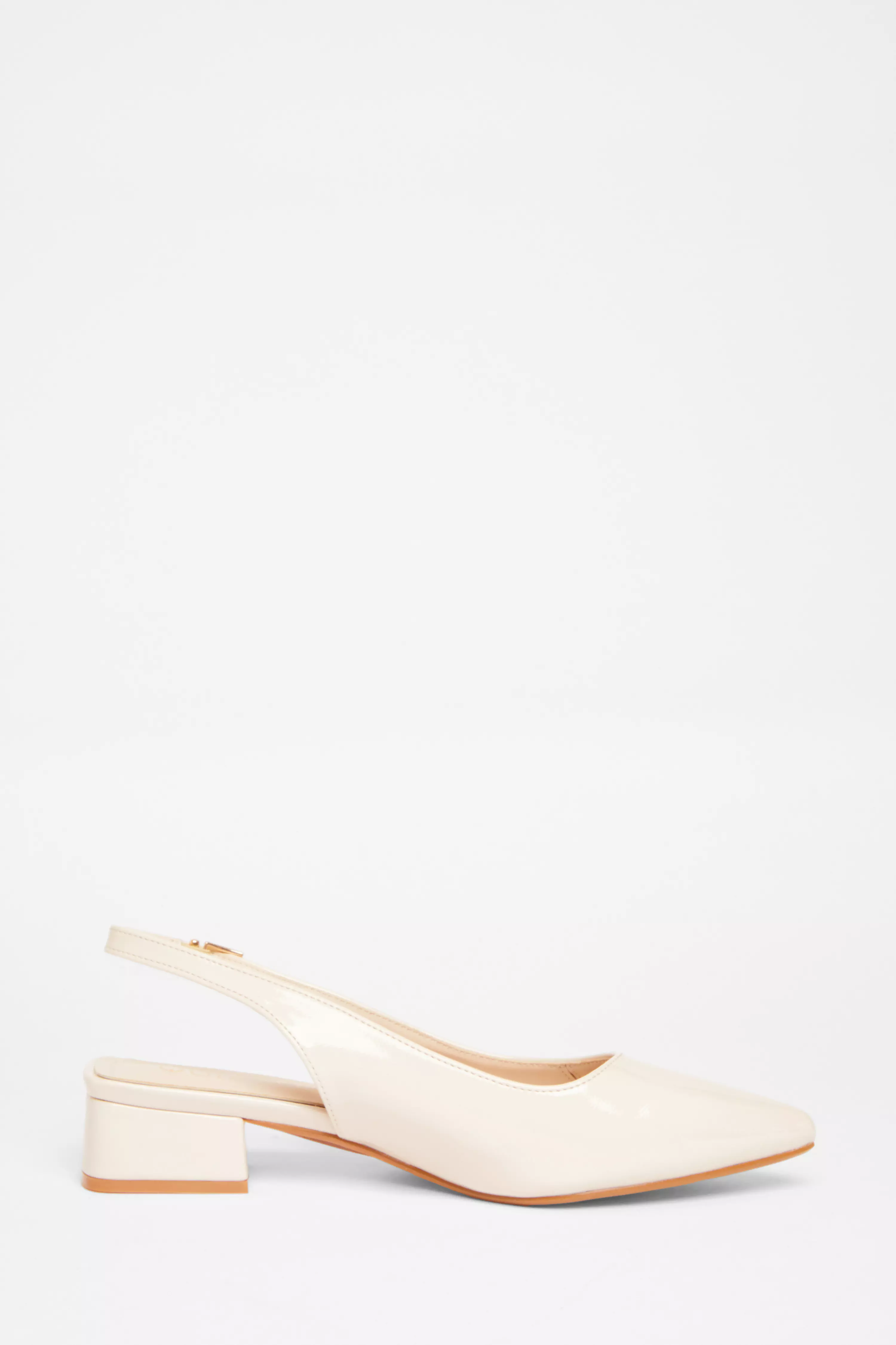 Wide Fit Nude Faux Leather Pumps