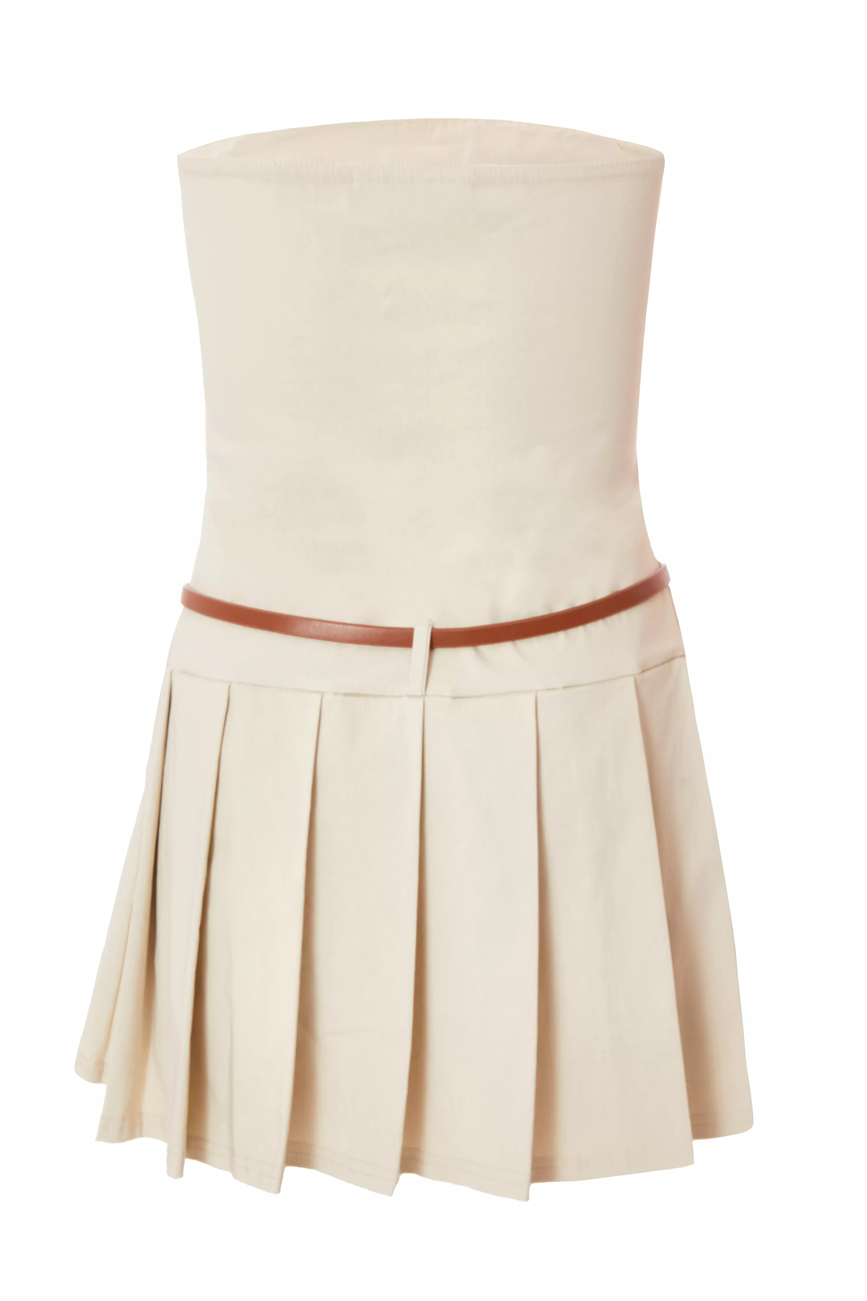 Stone Pleated Skort Playsuit