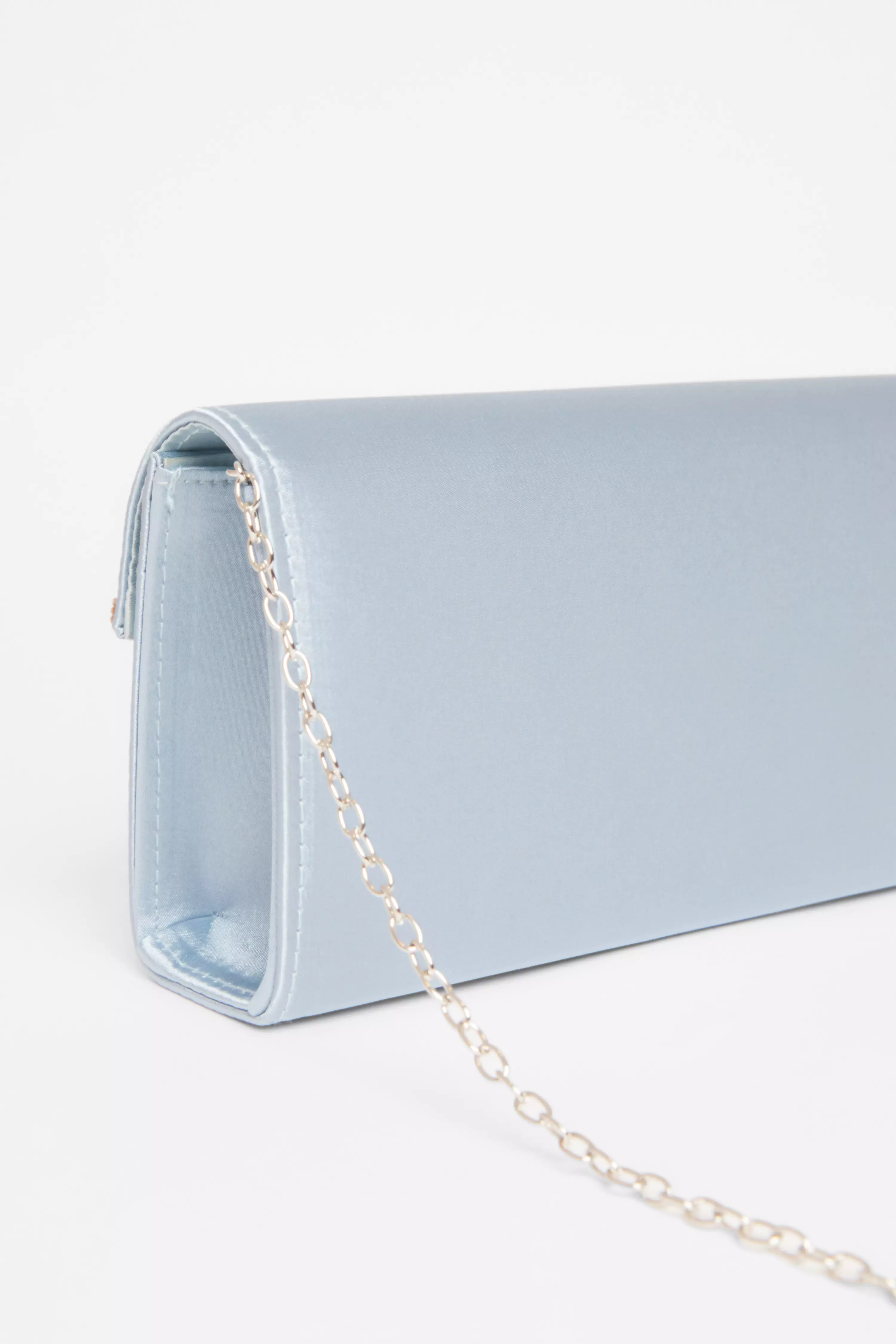 Light Blue Diamante Clutch