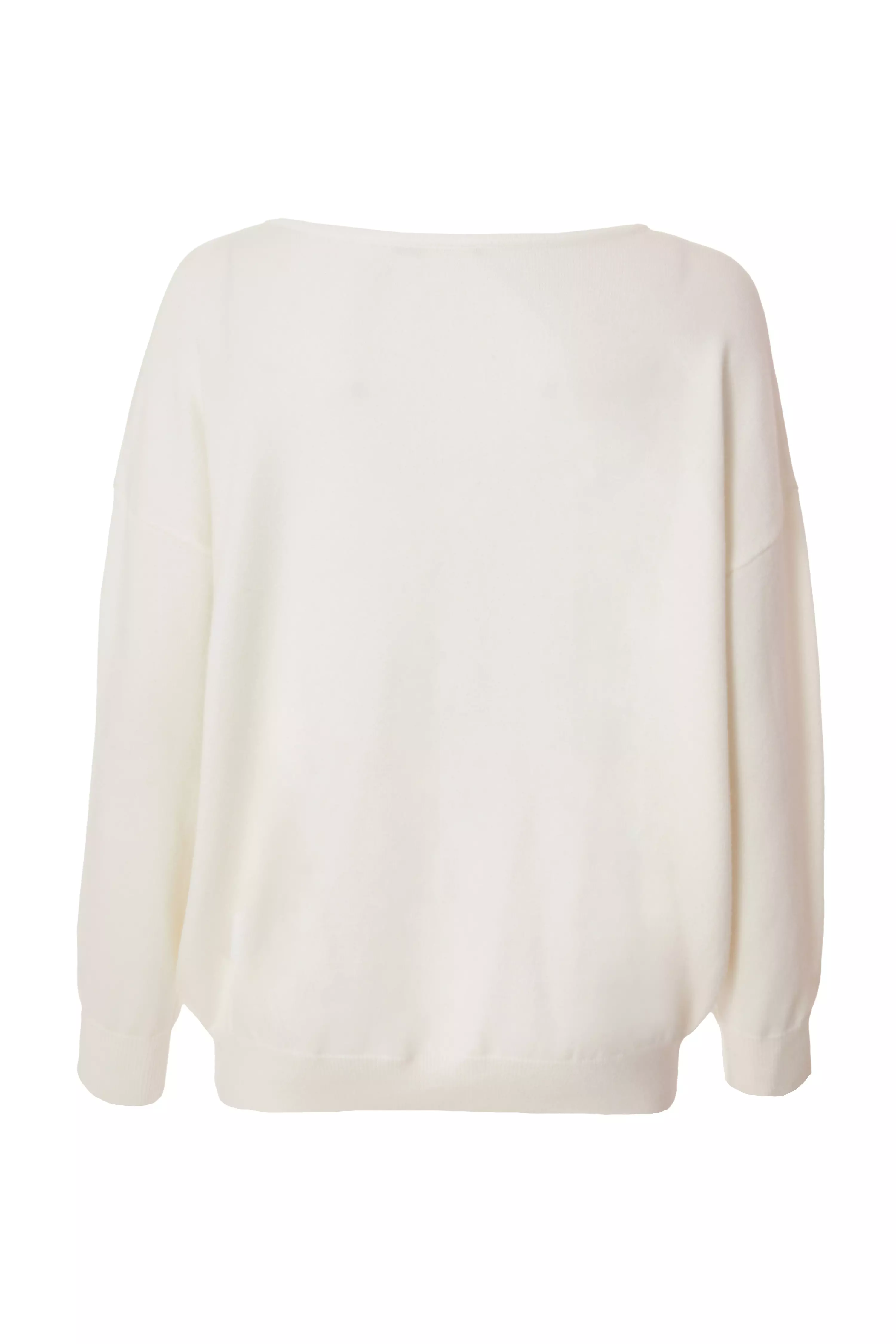 Cream Pearl Embellished Jumper