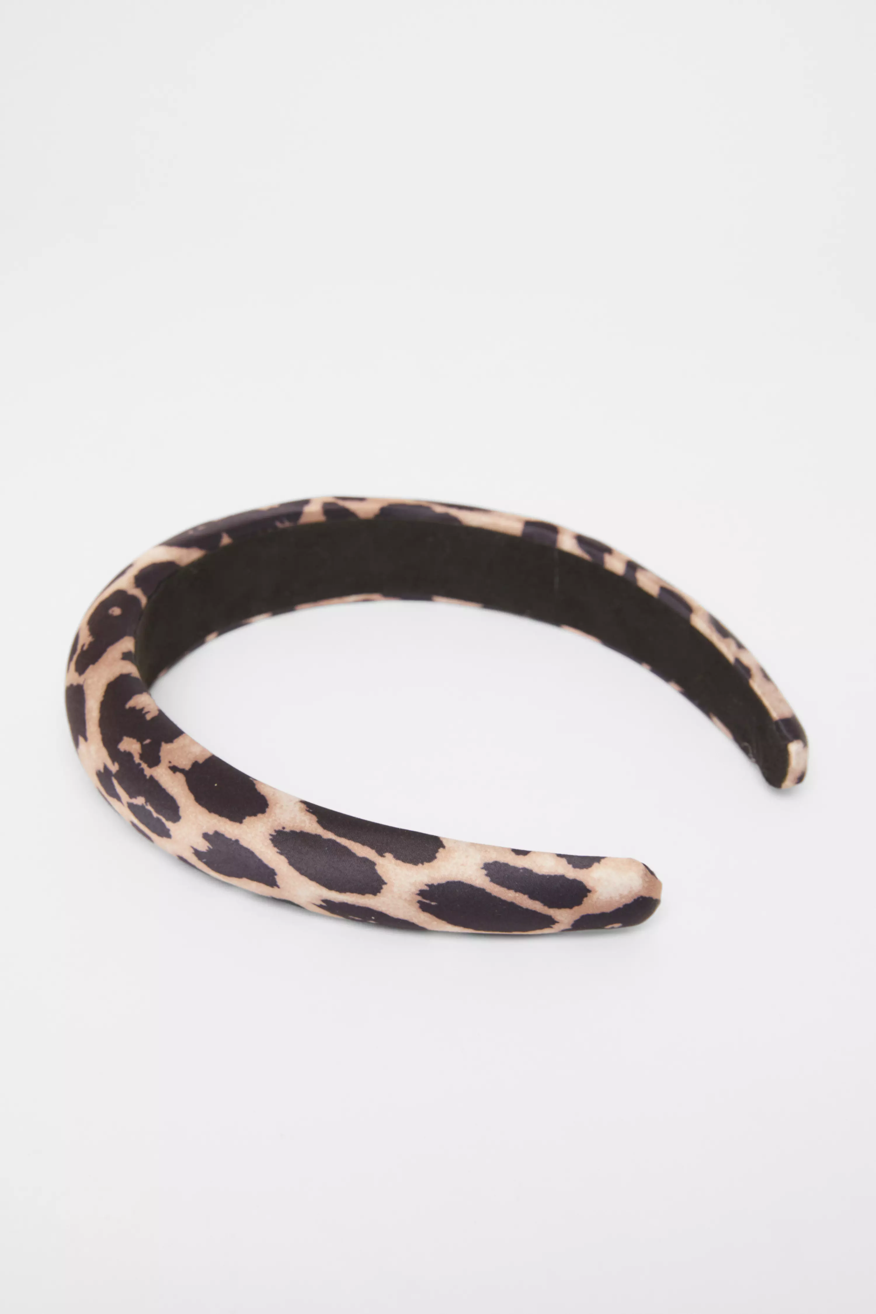 Leopard Print Satin Headband 