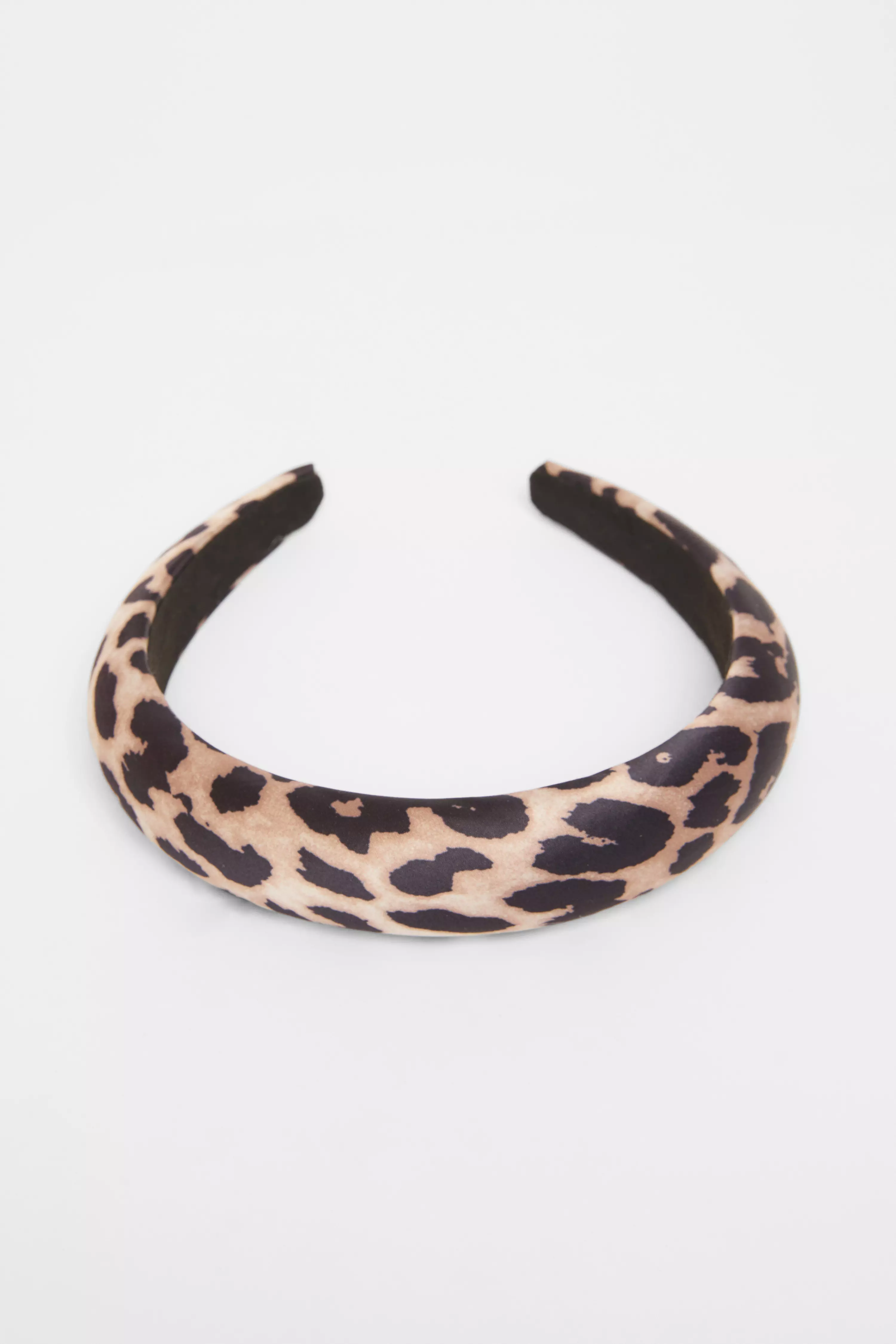 Leopard Print Satin Headband 