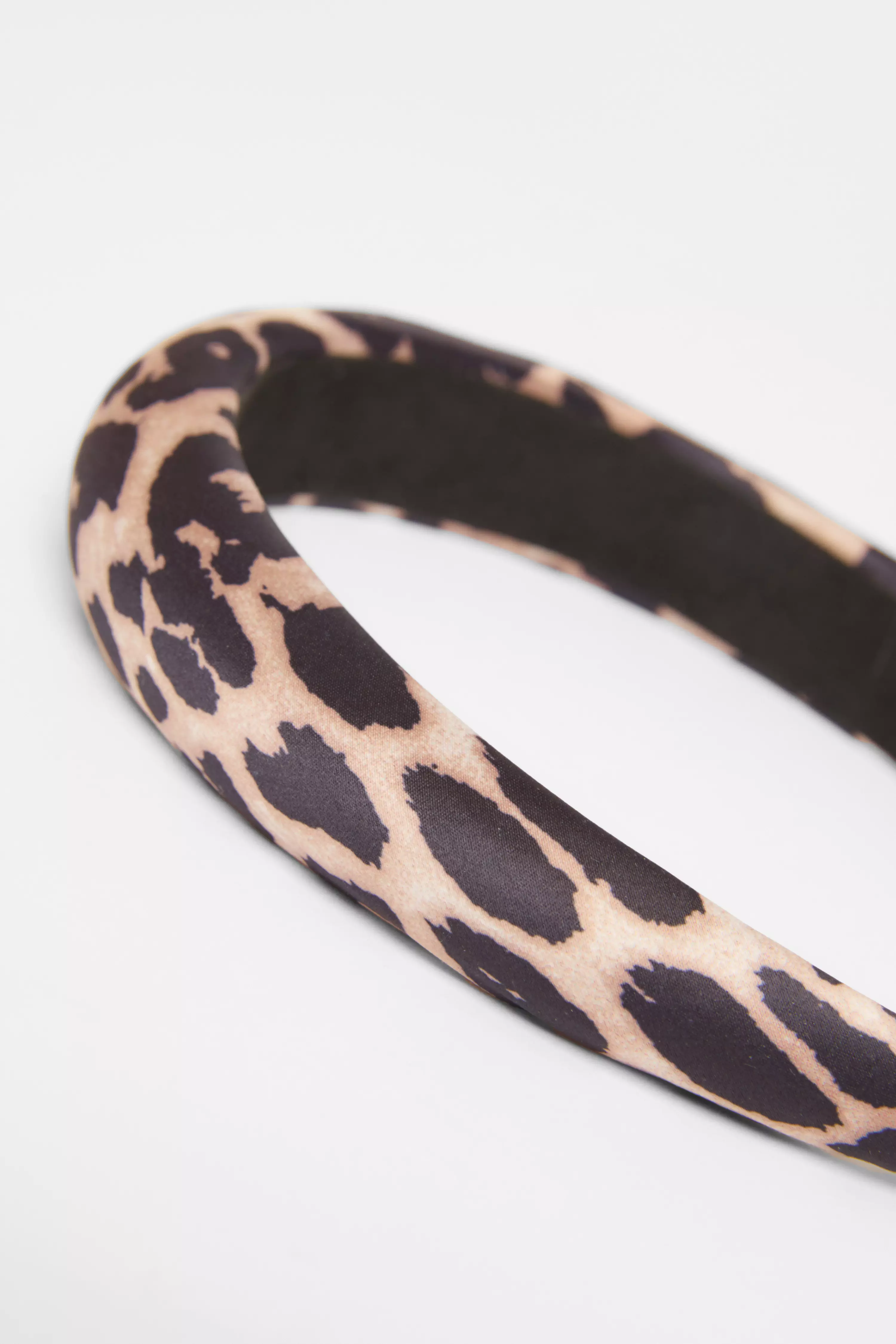 Leopard Print Satin Headband 