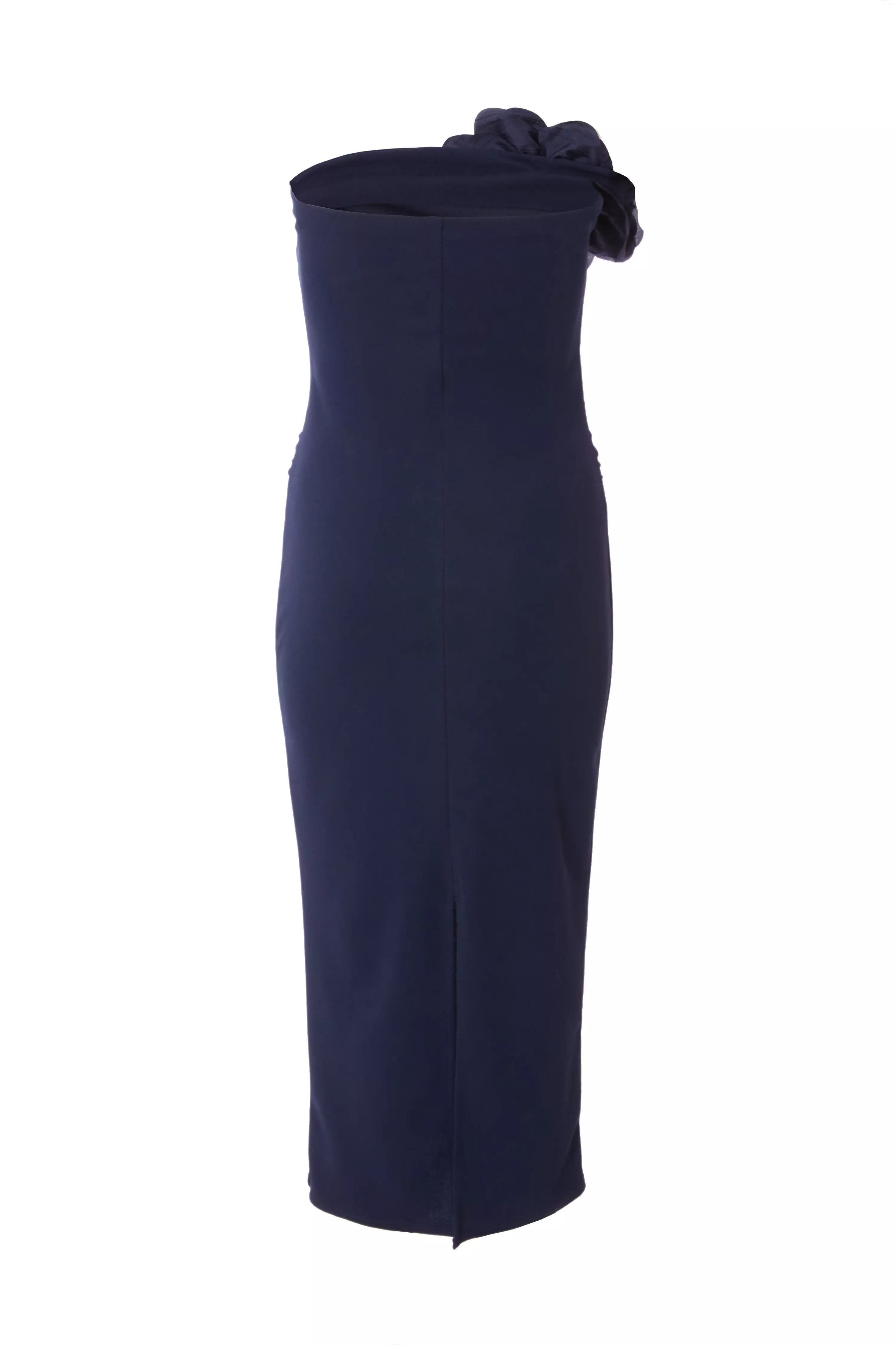 Petite Navy Corsage Midaxi Dress