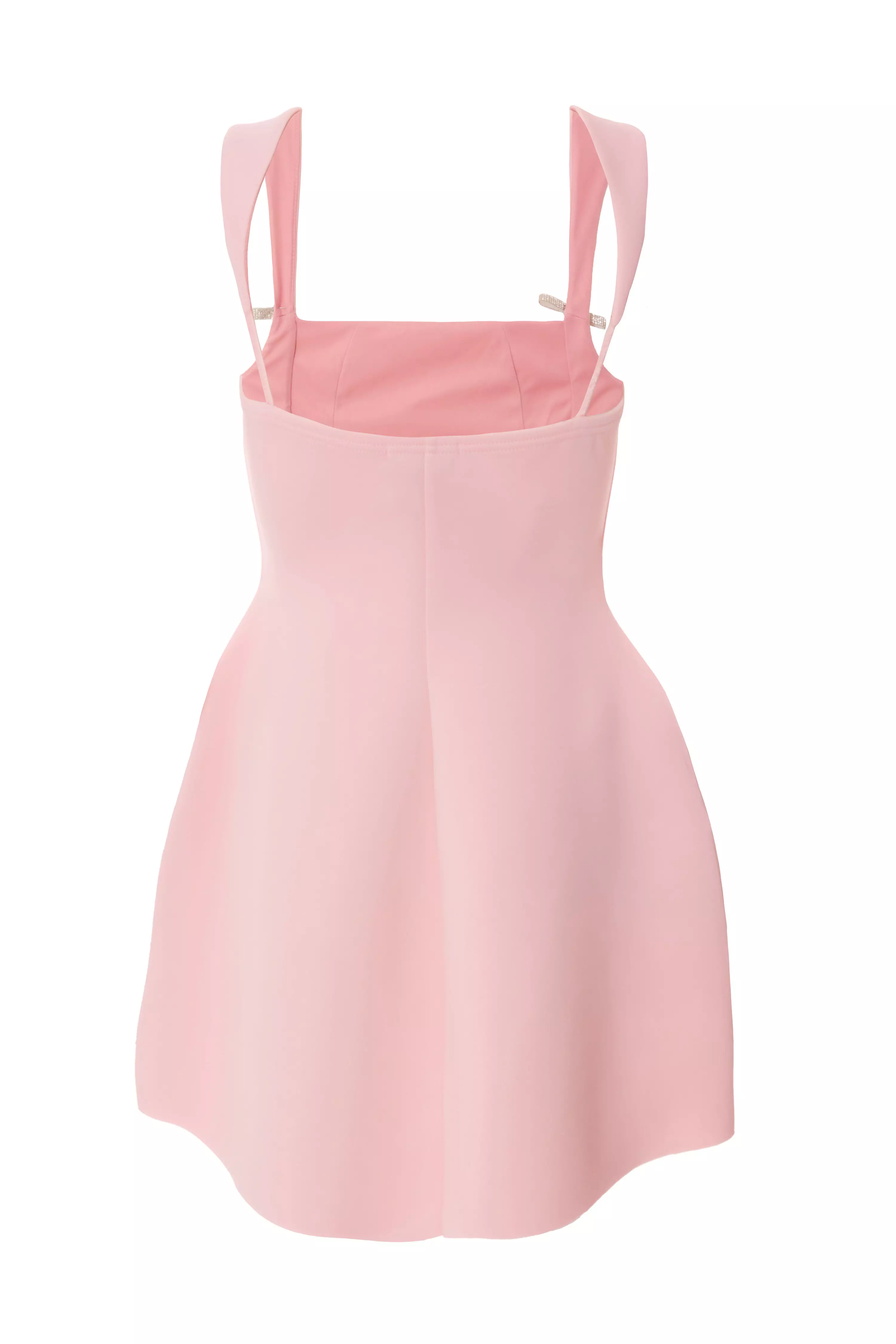 Petite Baby Pink A-Line Mini Dress