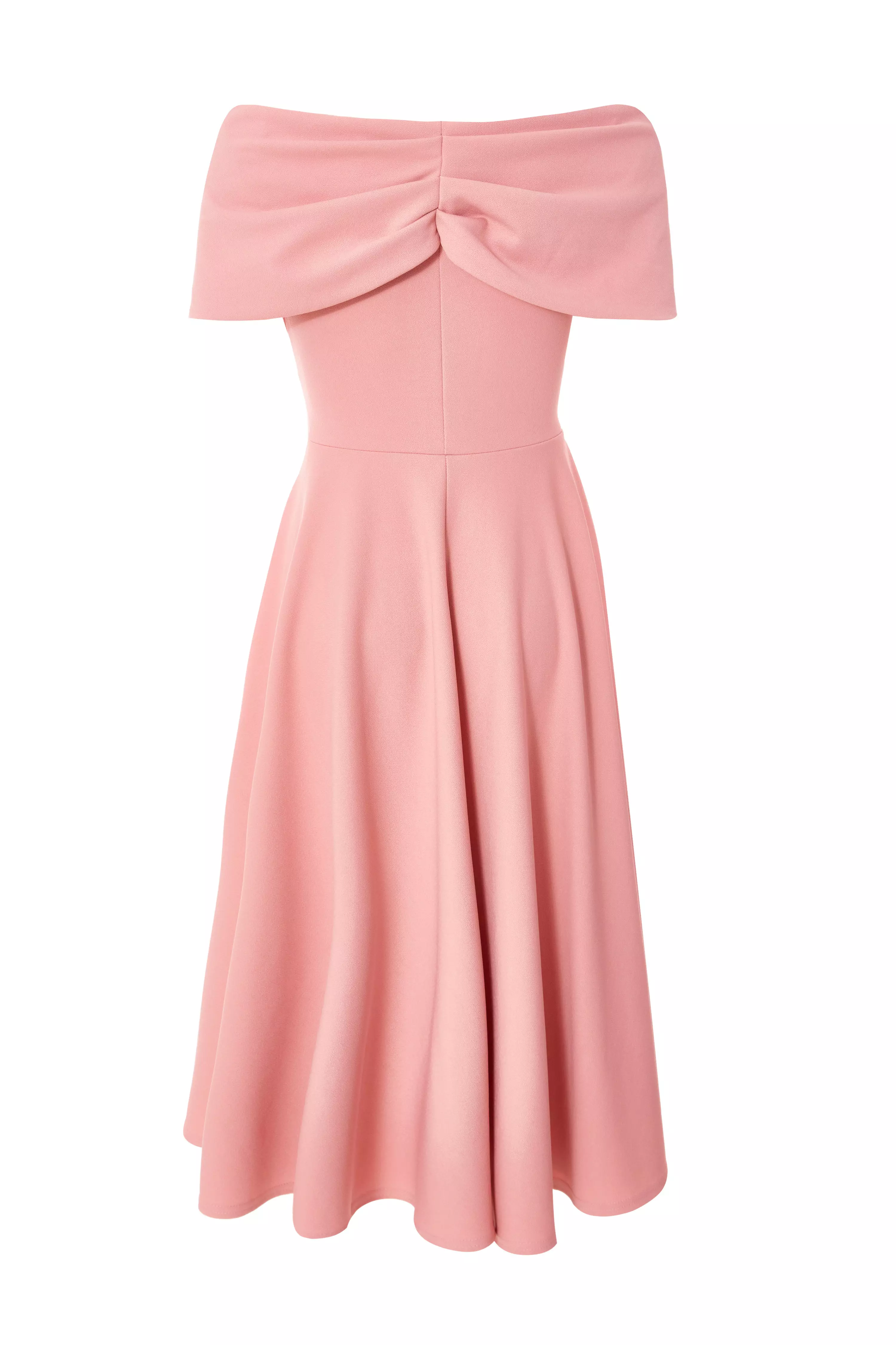 Blush Bardot Midi Dress