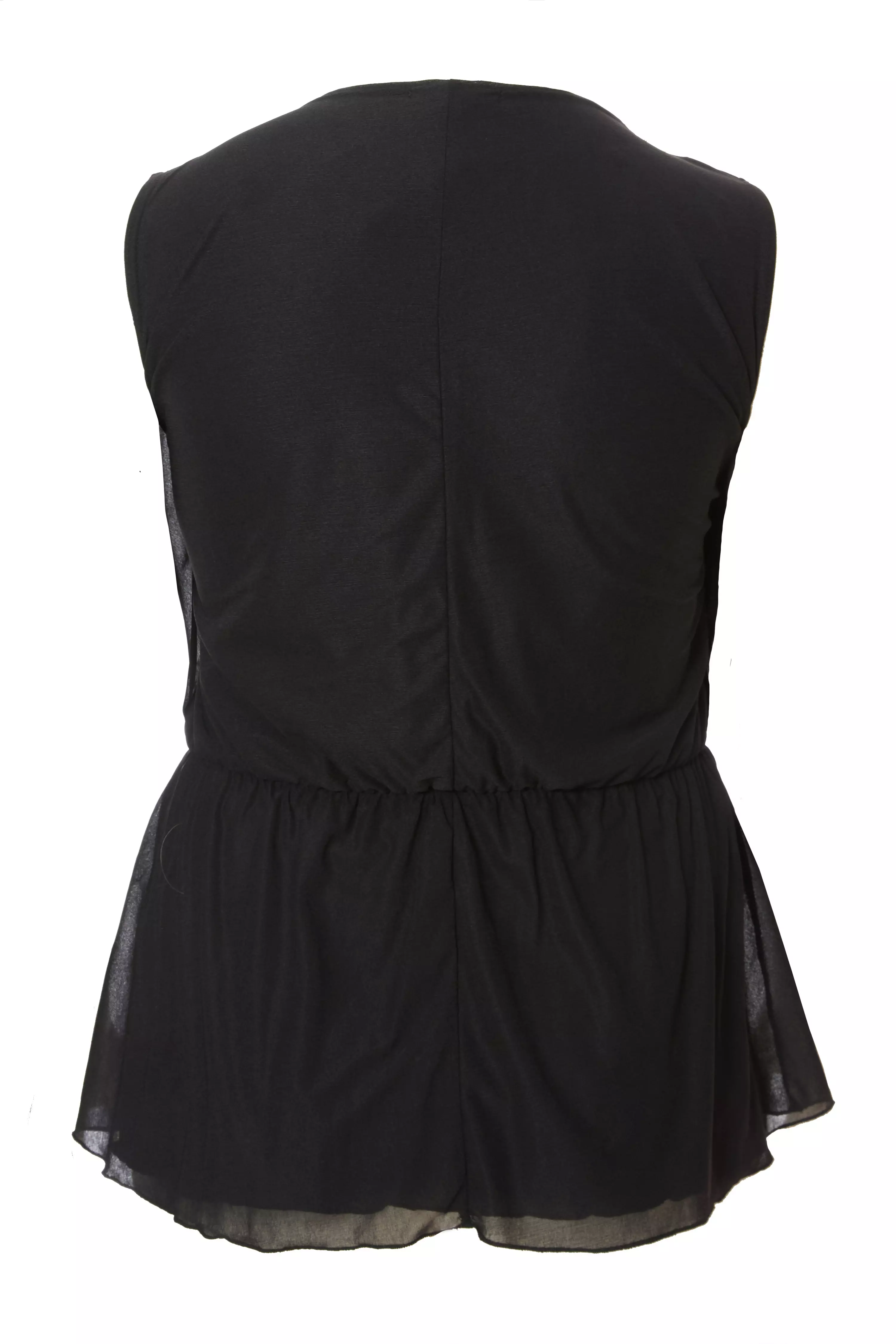 Curve Black Peplum Top