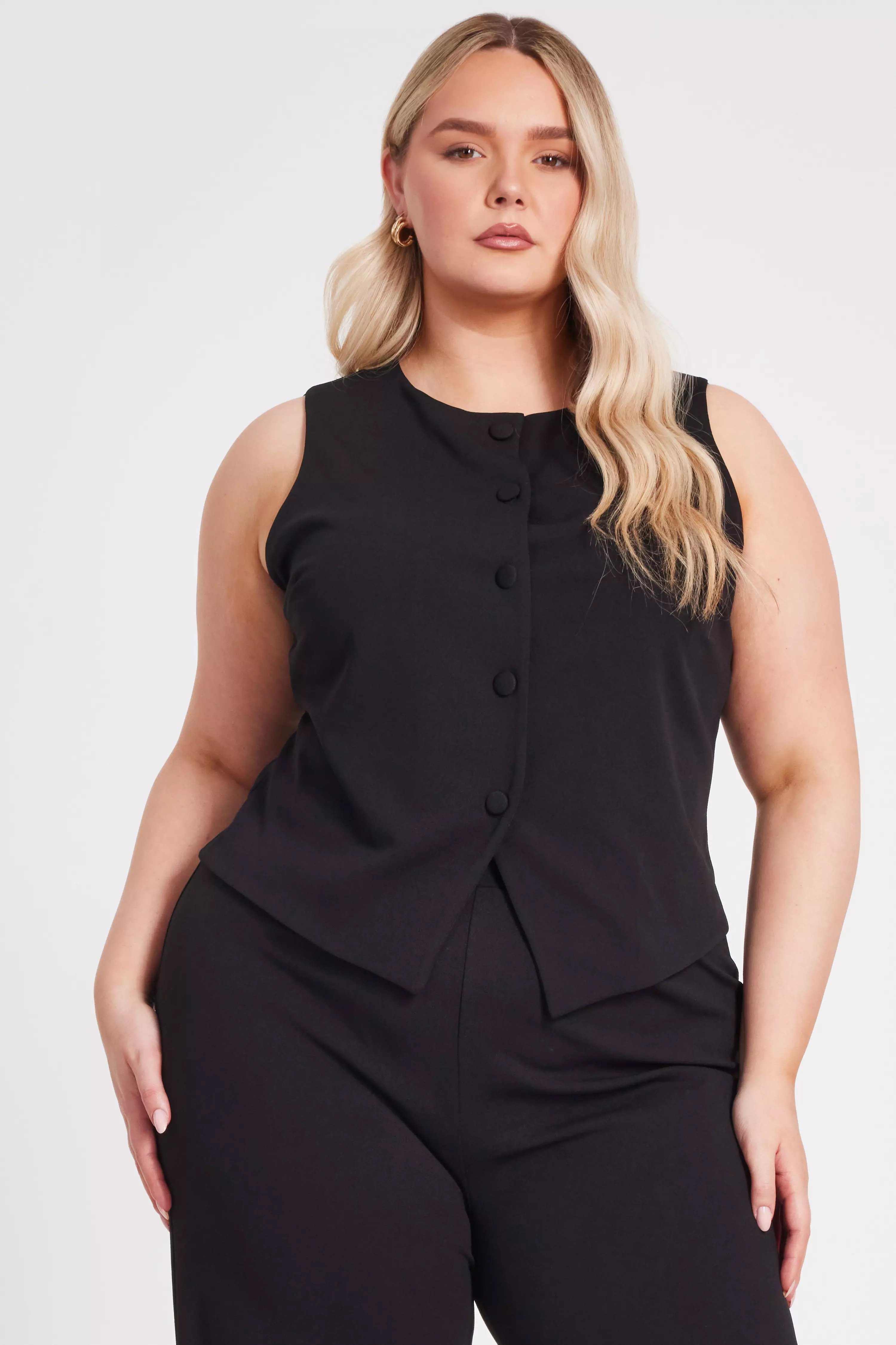 Curve Black Waistcoat