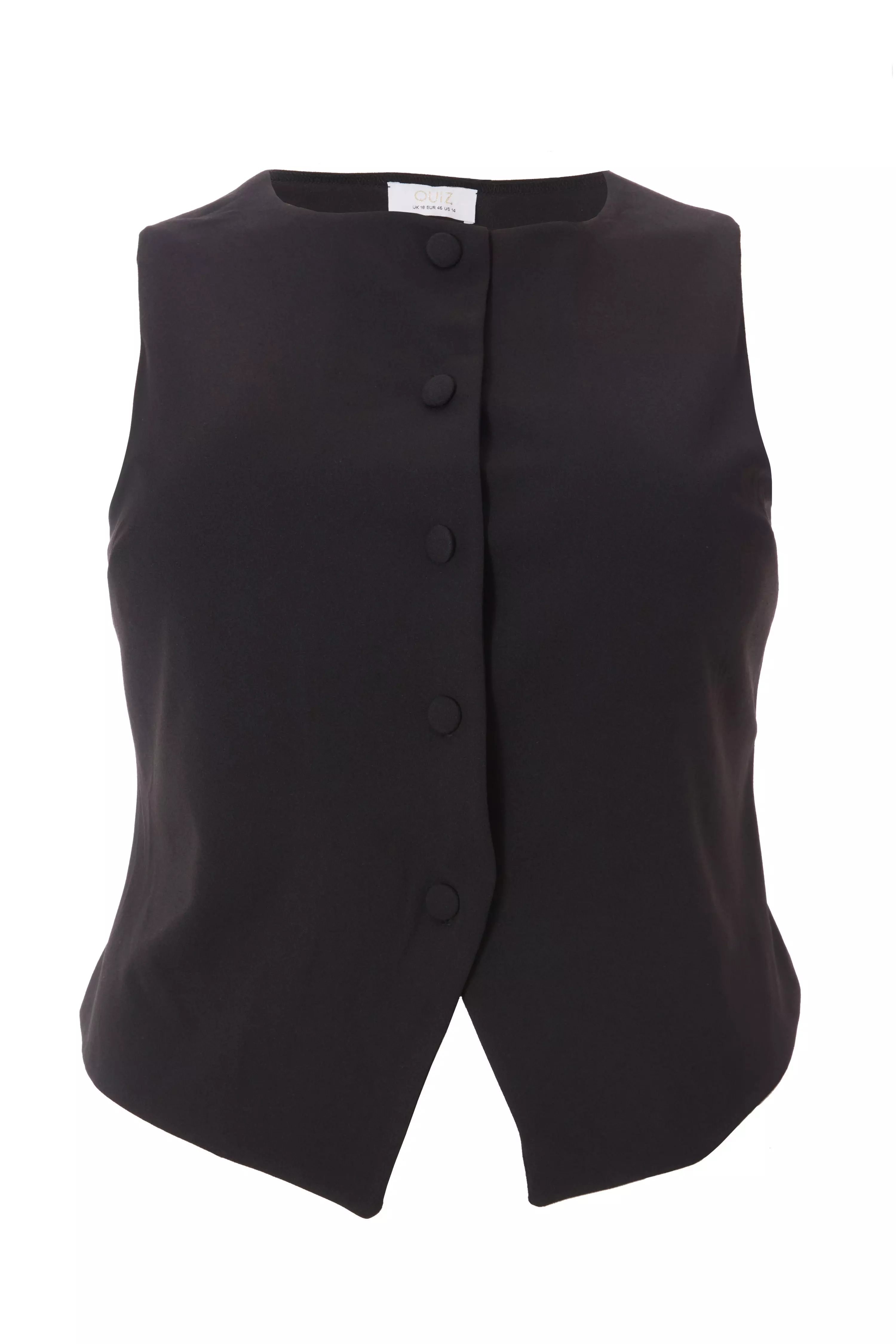 Curve Black Waistcoat