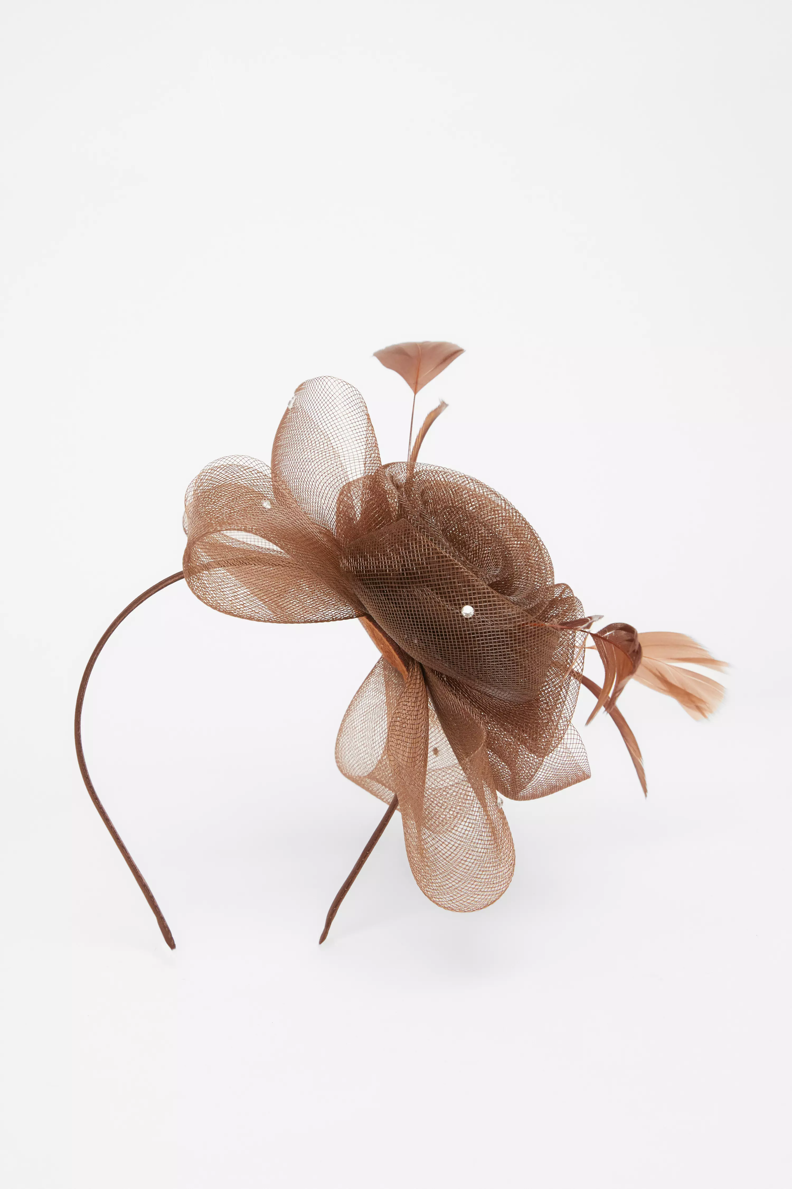 Brown Flower Headband Fascinator 