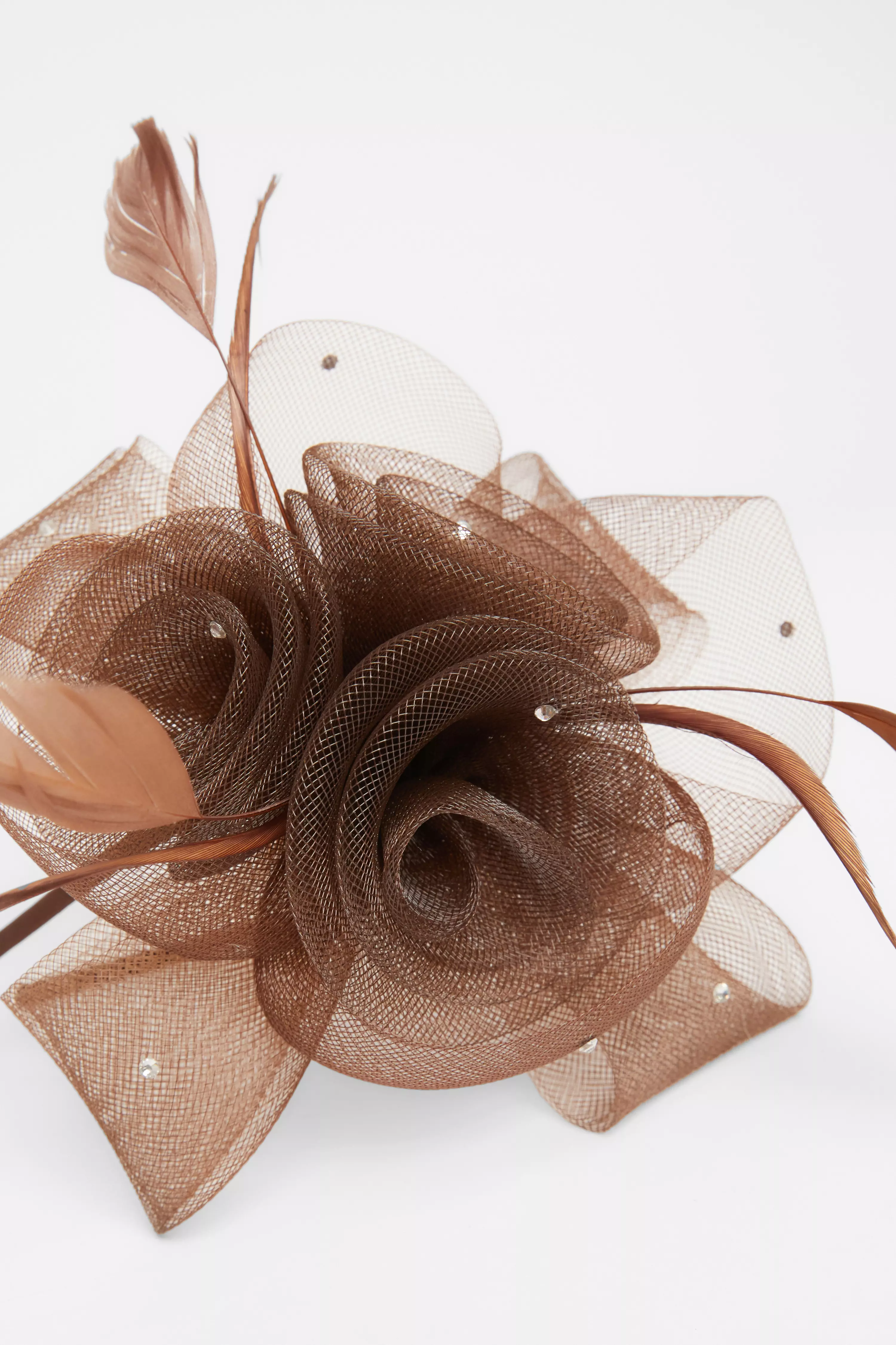 Brown Flower Headband Fascinator 