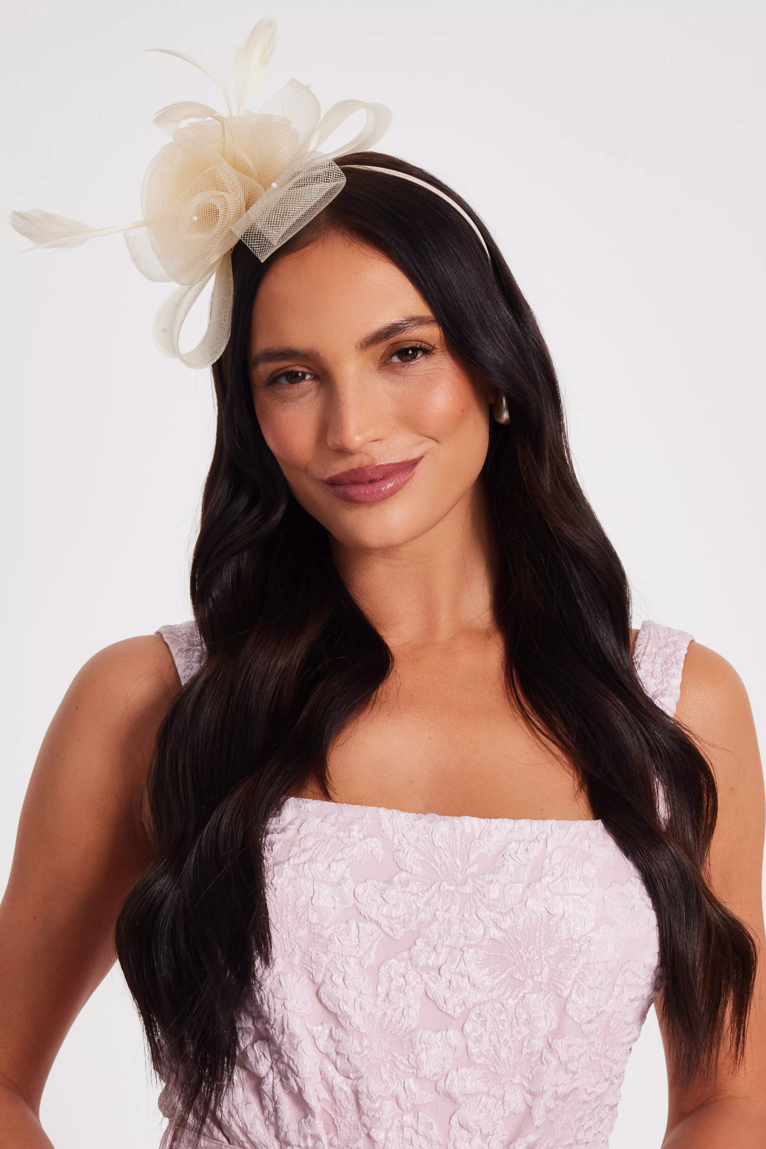 Champagne Flower Headband Fascinator