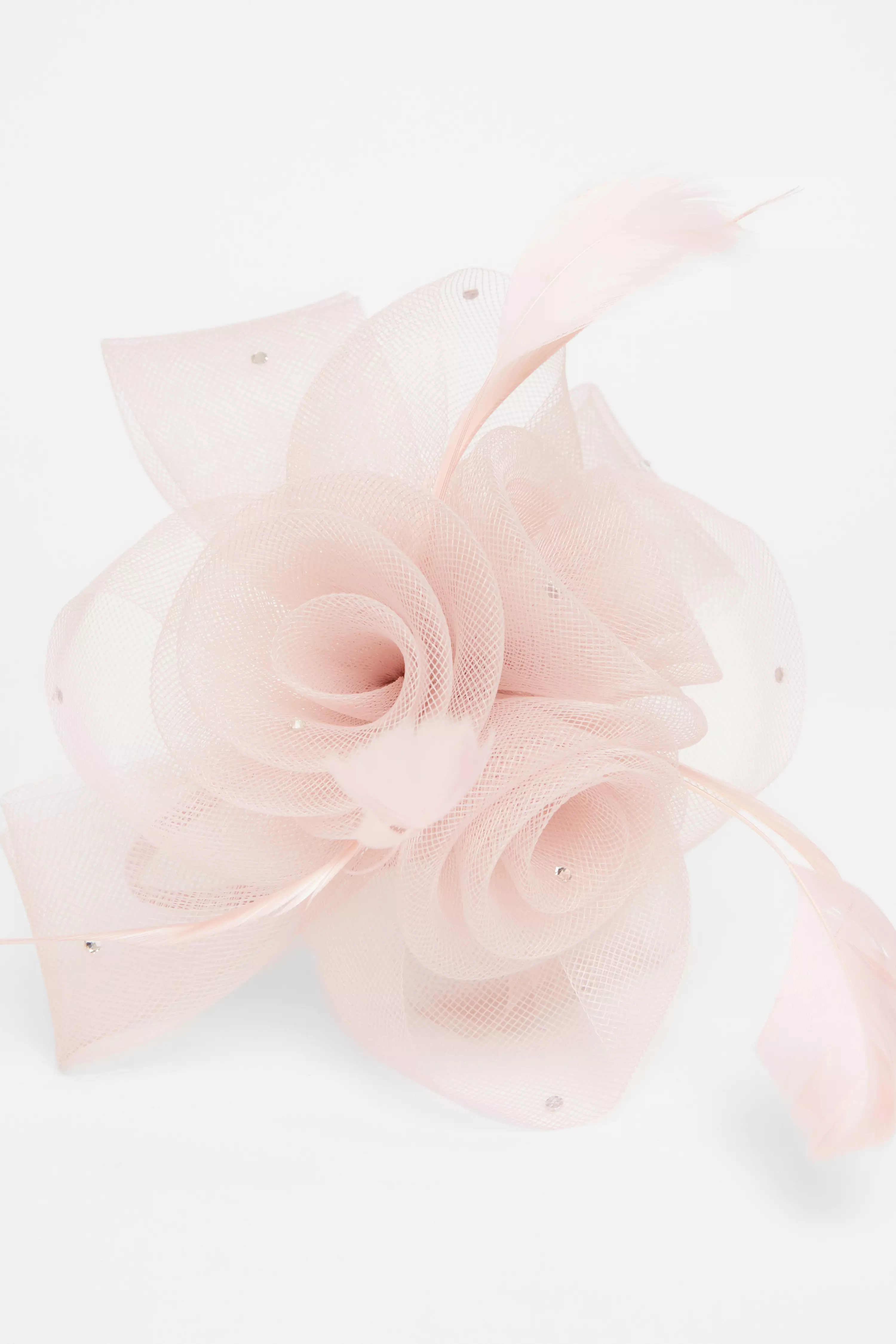 Blush Flower Headband Fascinator 