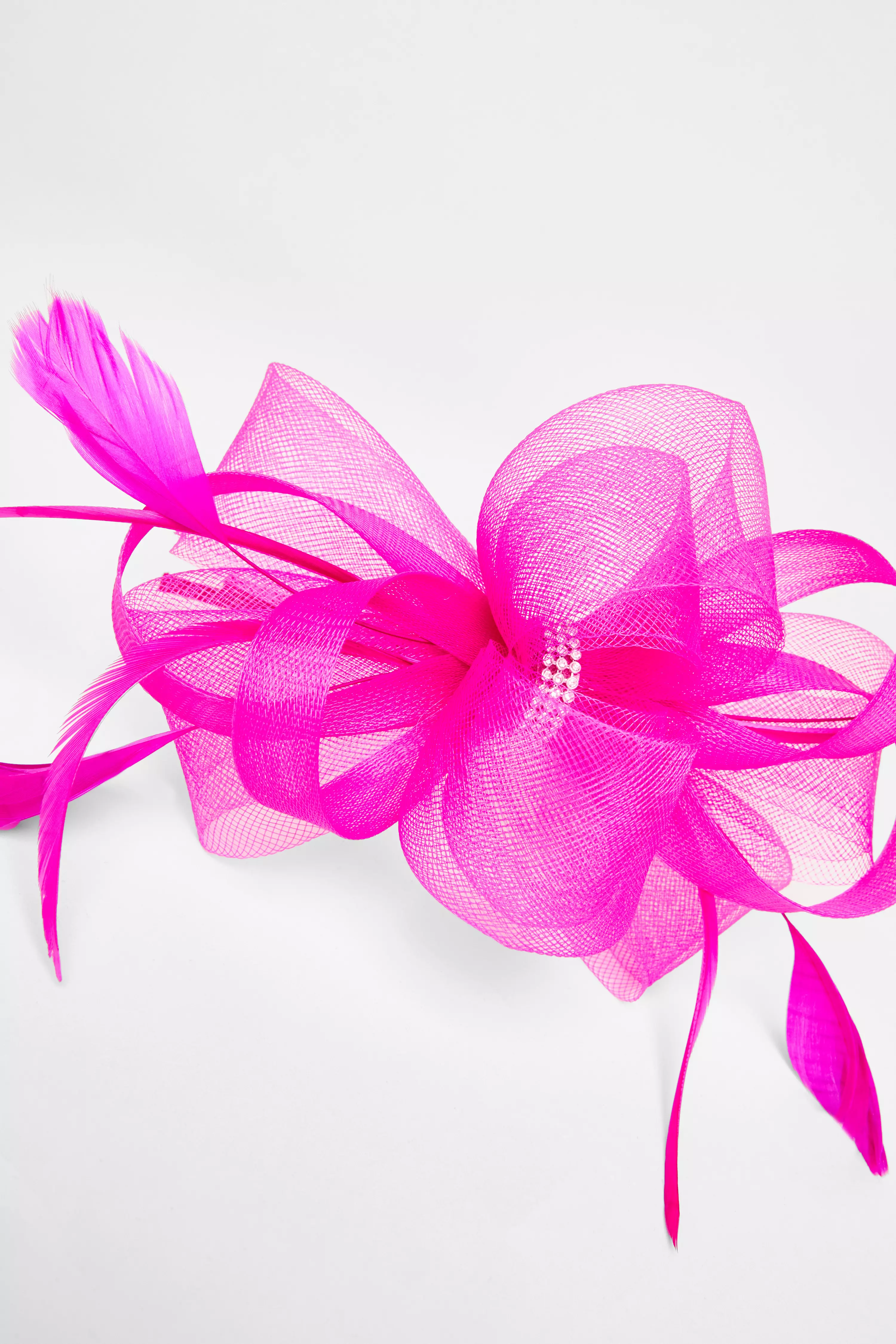 Fuchsia Diamante Bow Headband Fascinator