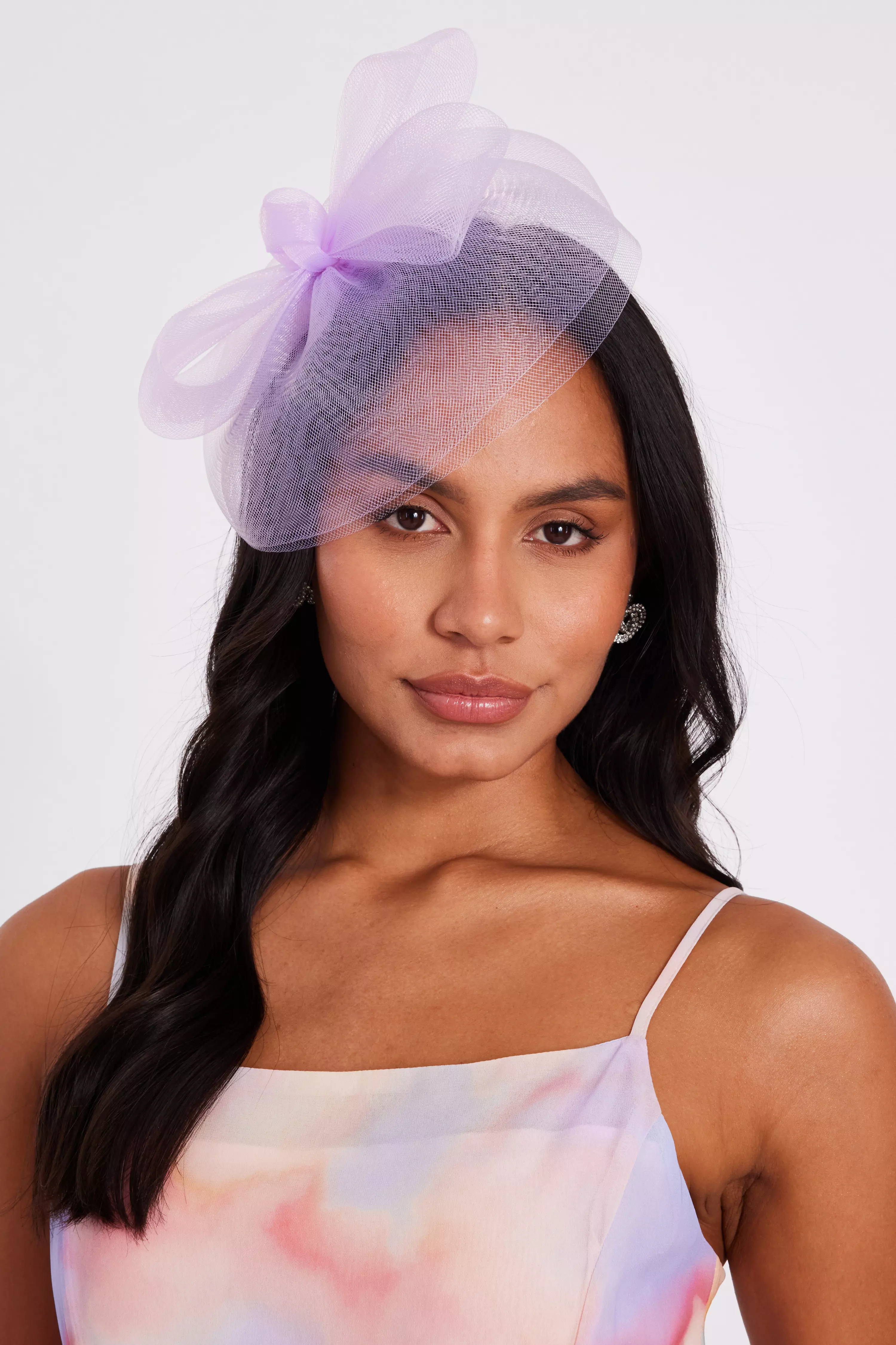 Lilac Large Bow Headband Fascinator 
