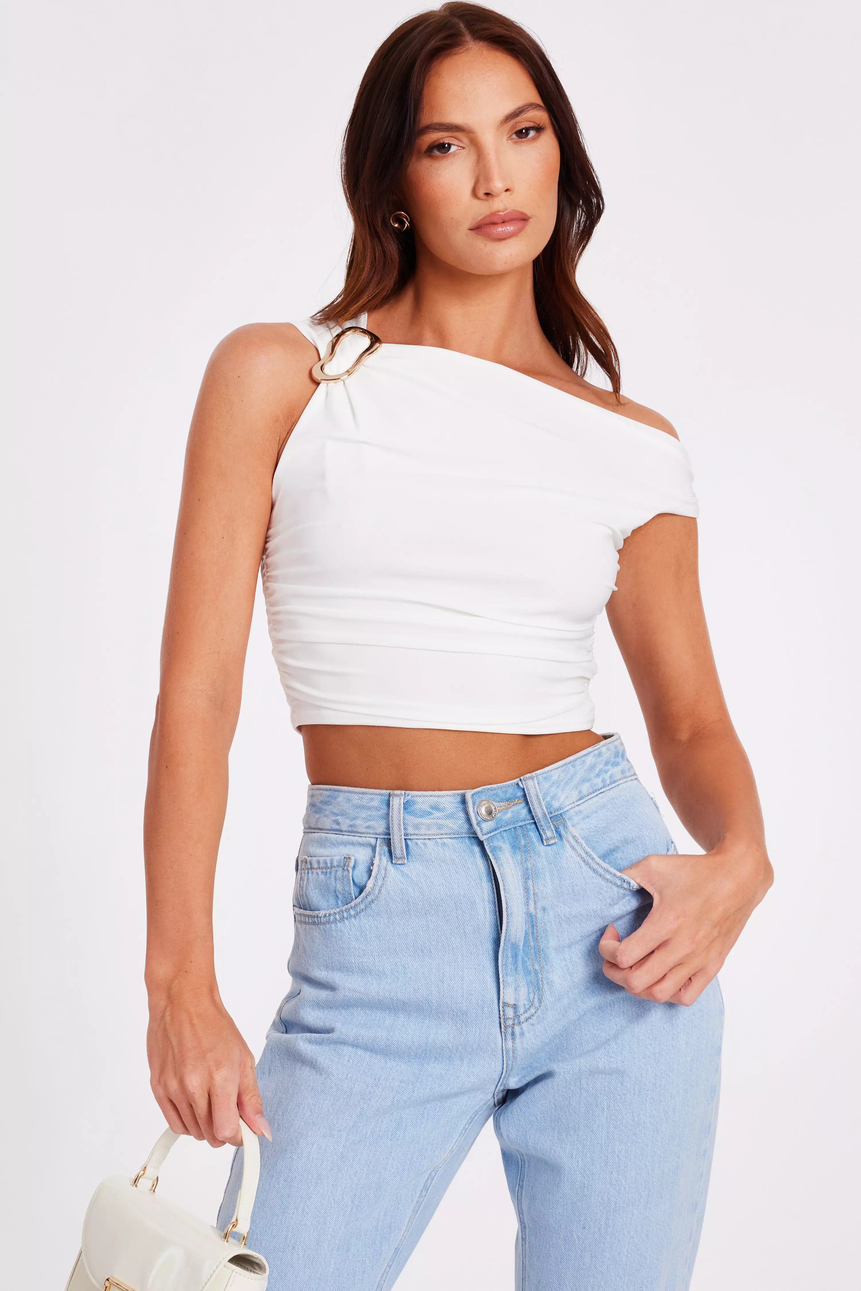 Cream Drop Sleeve Top