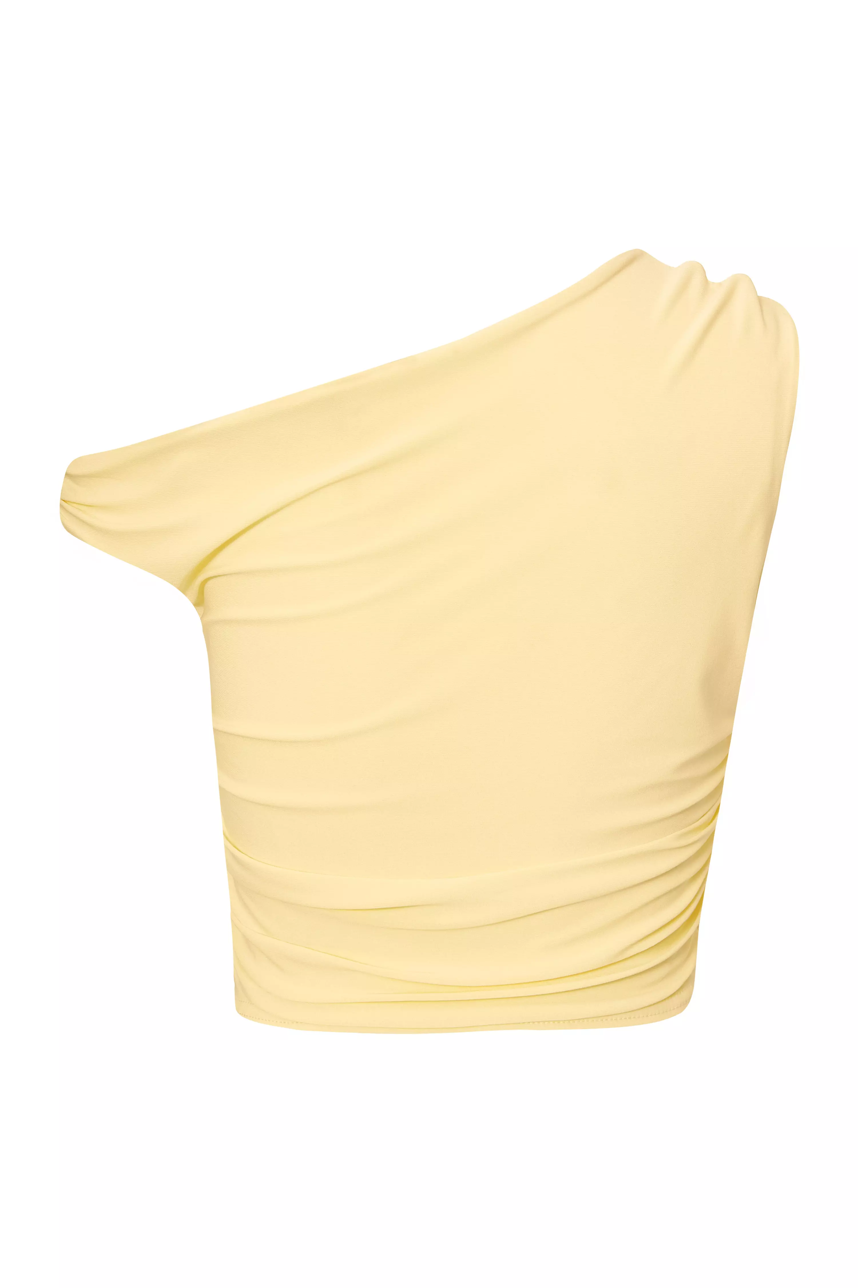 Light Yellow Buckle Detail Top