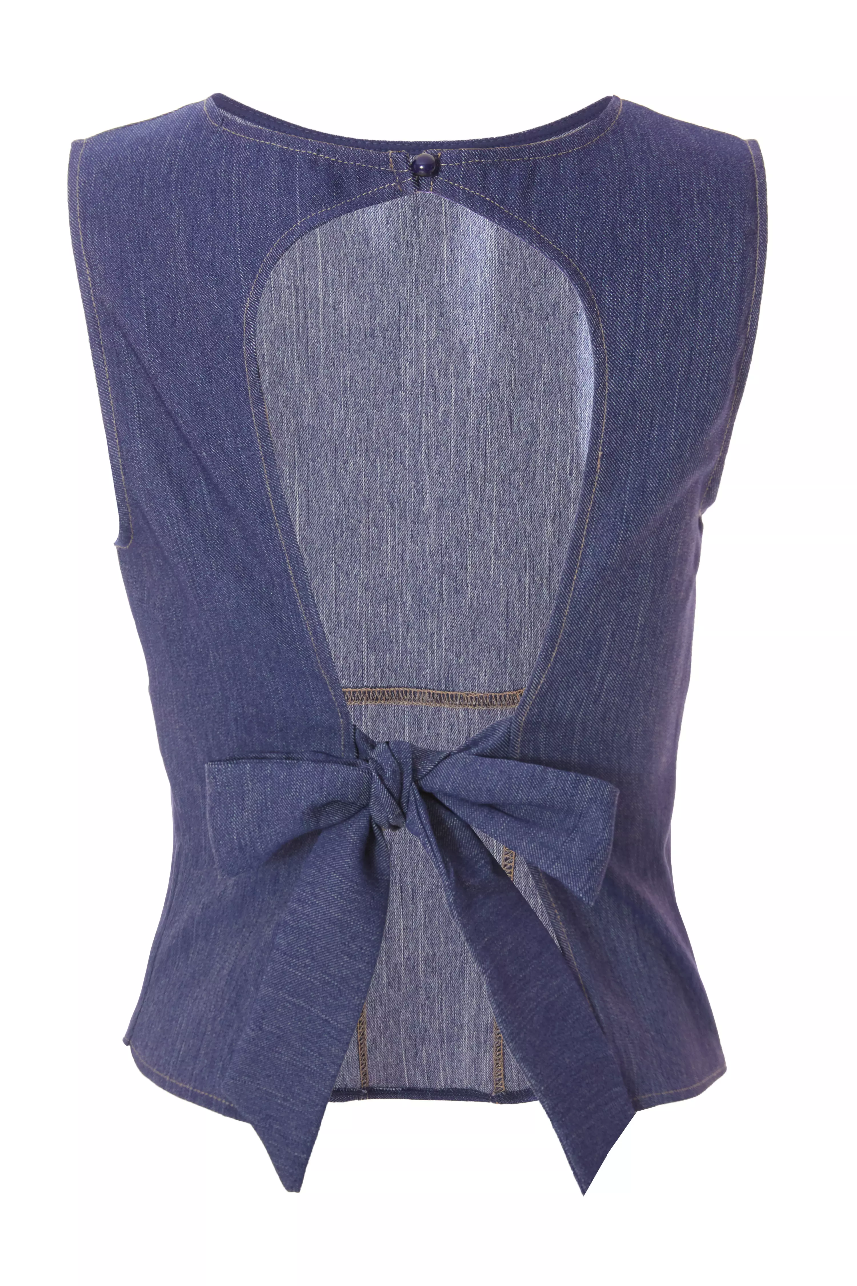 Indigo Tie Back Top