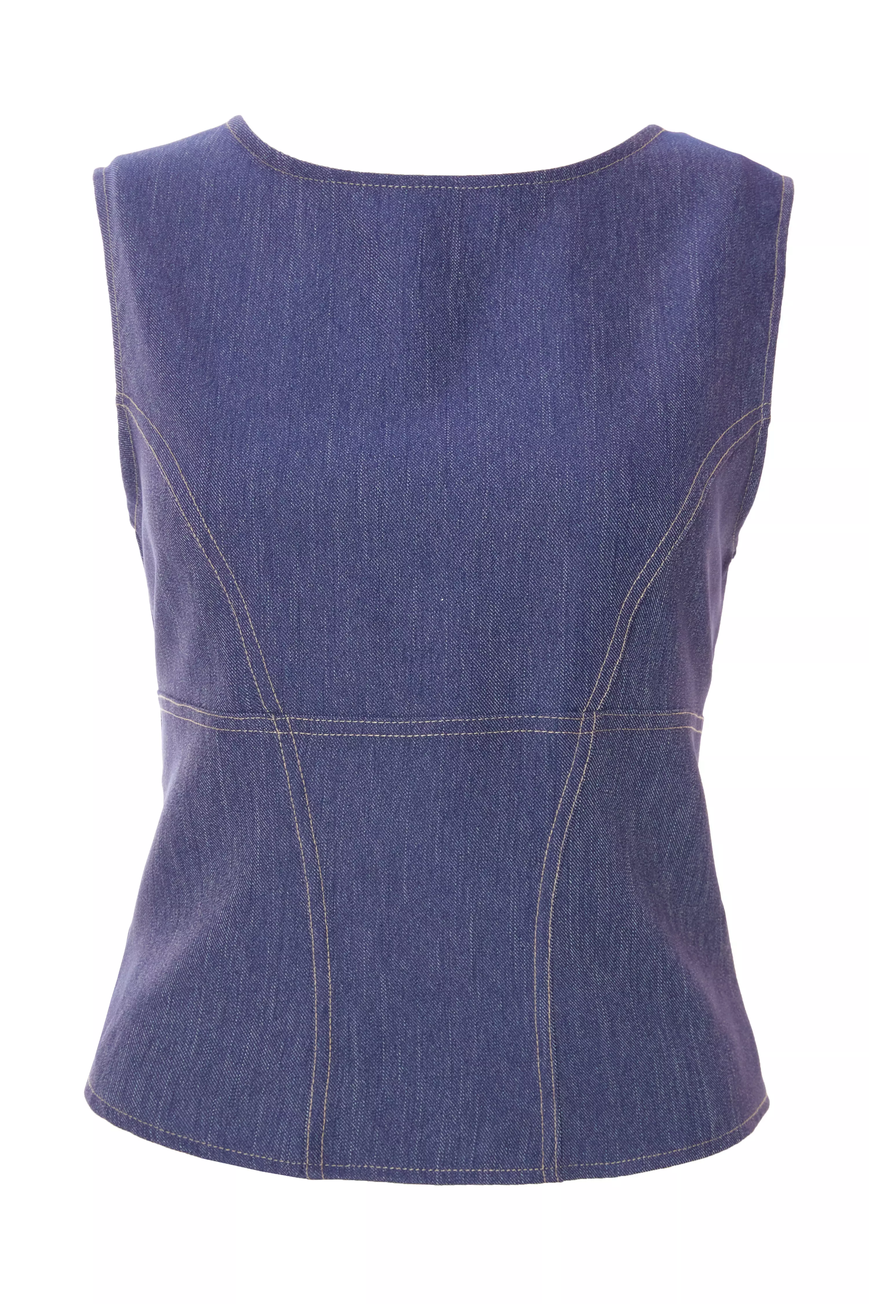 Indigo Tie Back Top