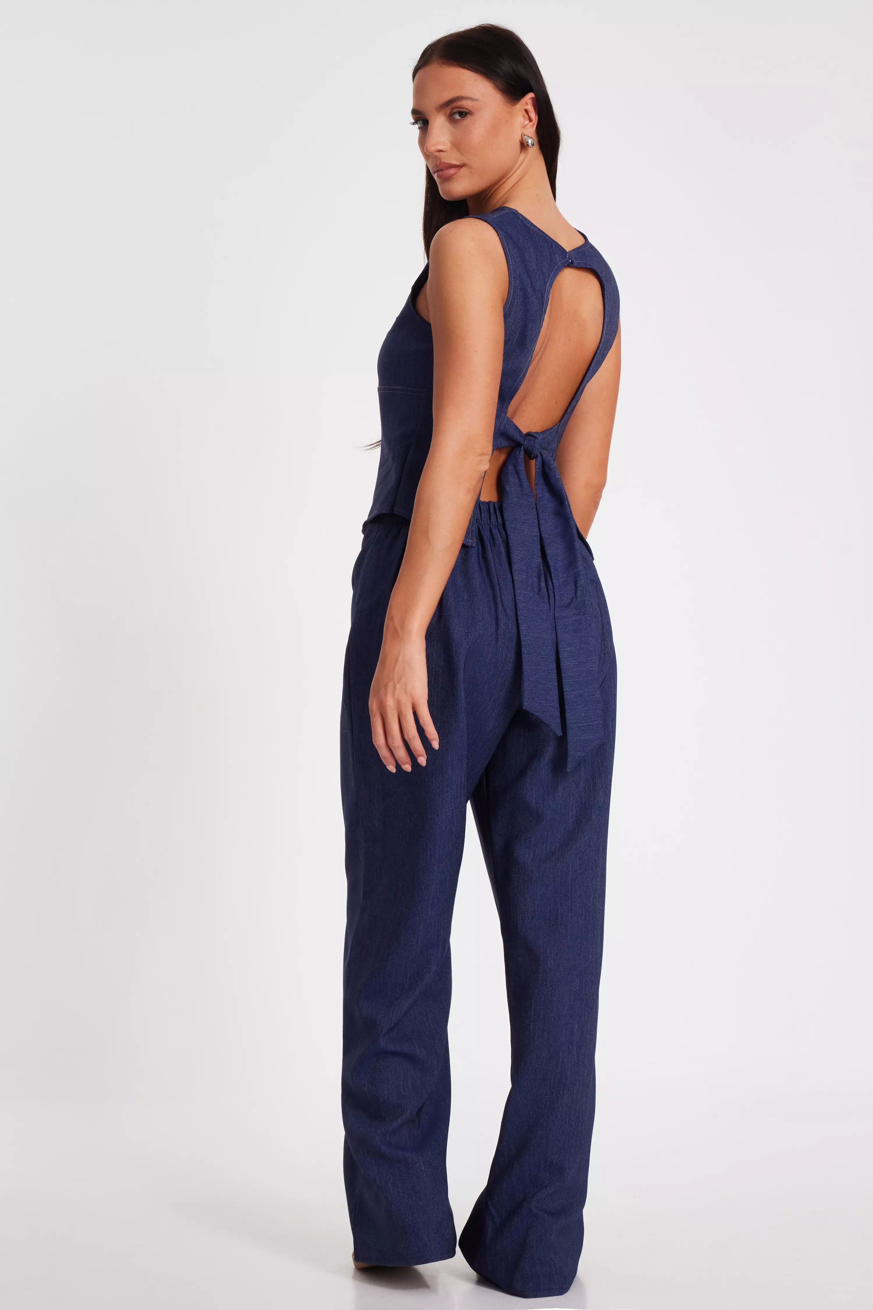 Indigo Wide Leg Trousers 