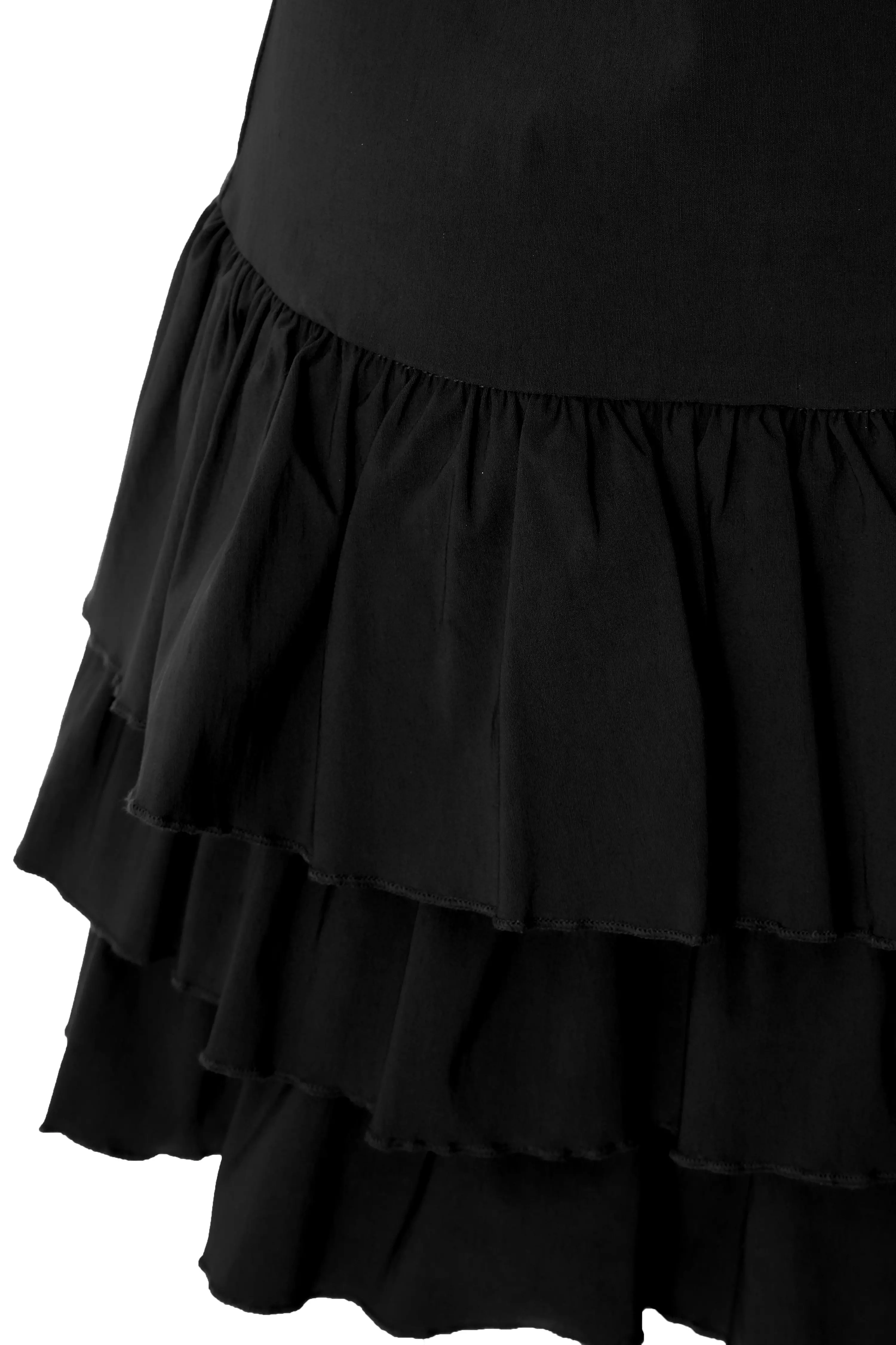 Black Ruffle Mini Dress